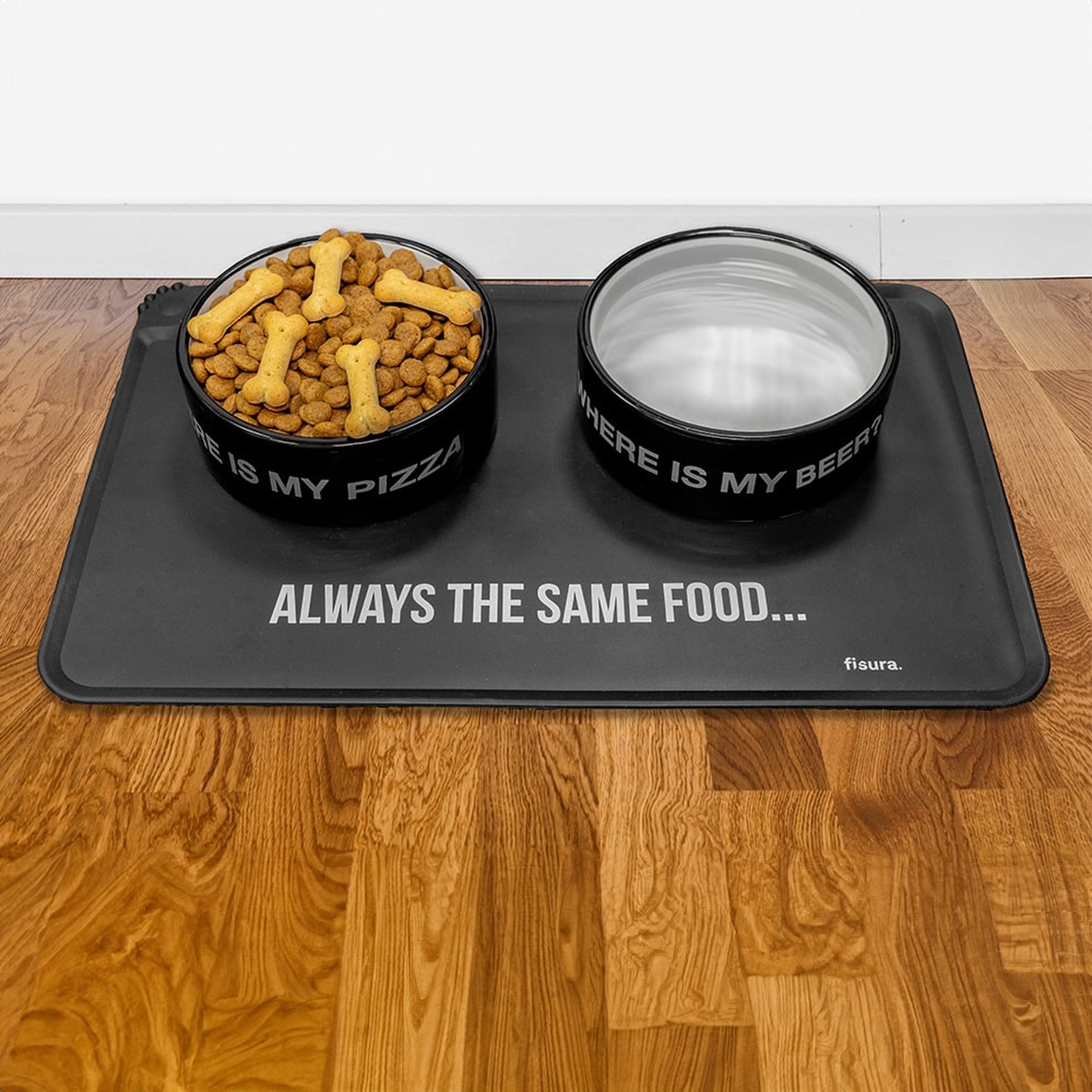 Dog Bowl "Where is my beer?" – Ceramic · Ø 16 cm · 750 ml | Fisura