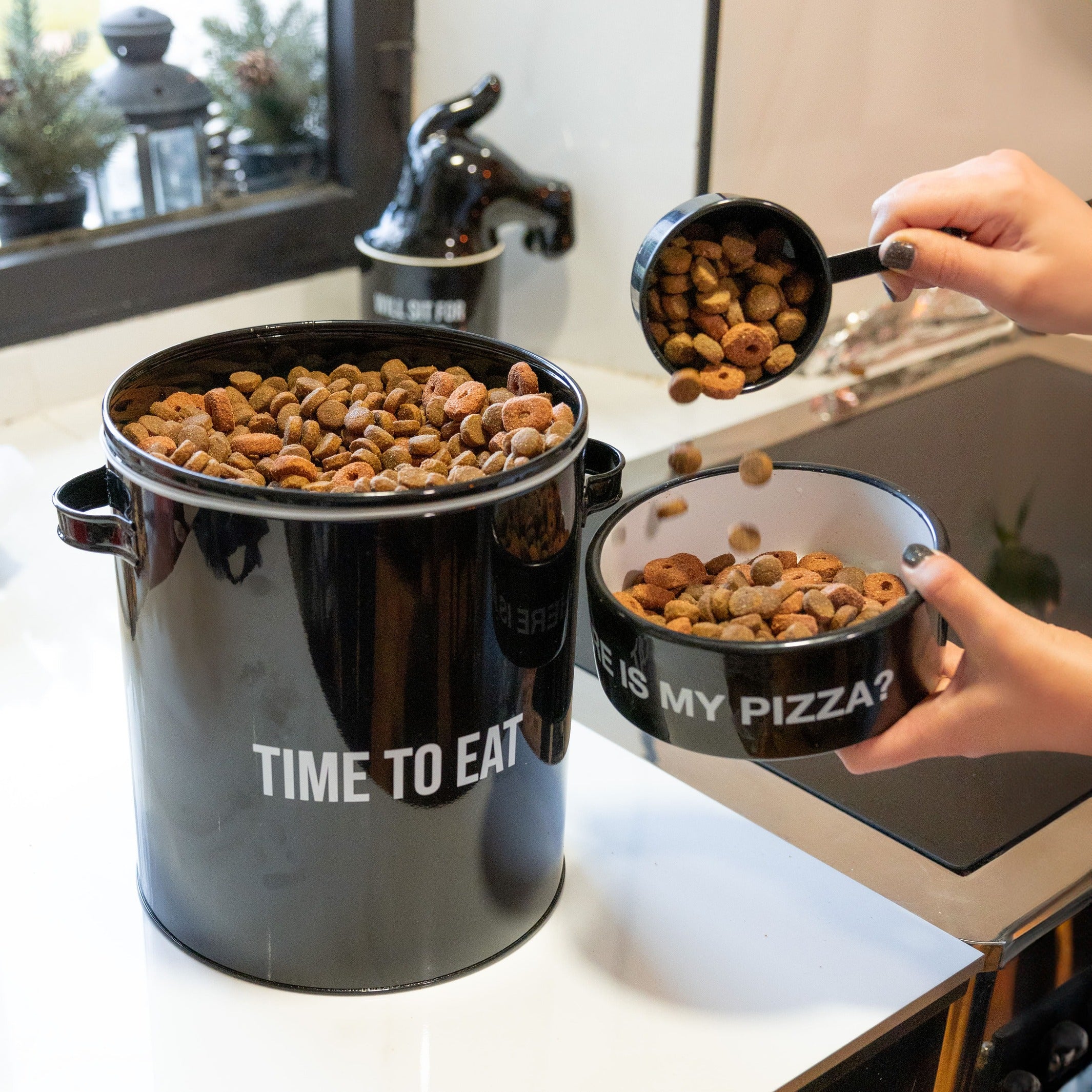 Hundenapf "Where is my pizza?" – Keramik · Ø 16 cm · 750 ml | Fisura