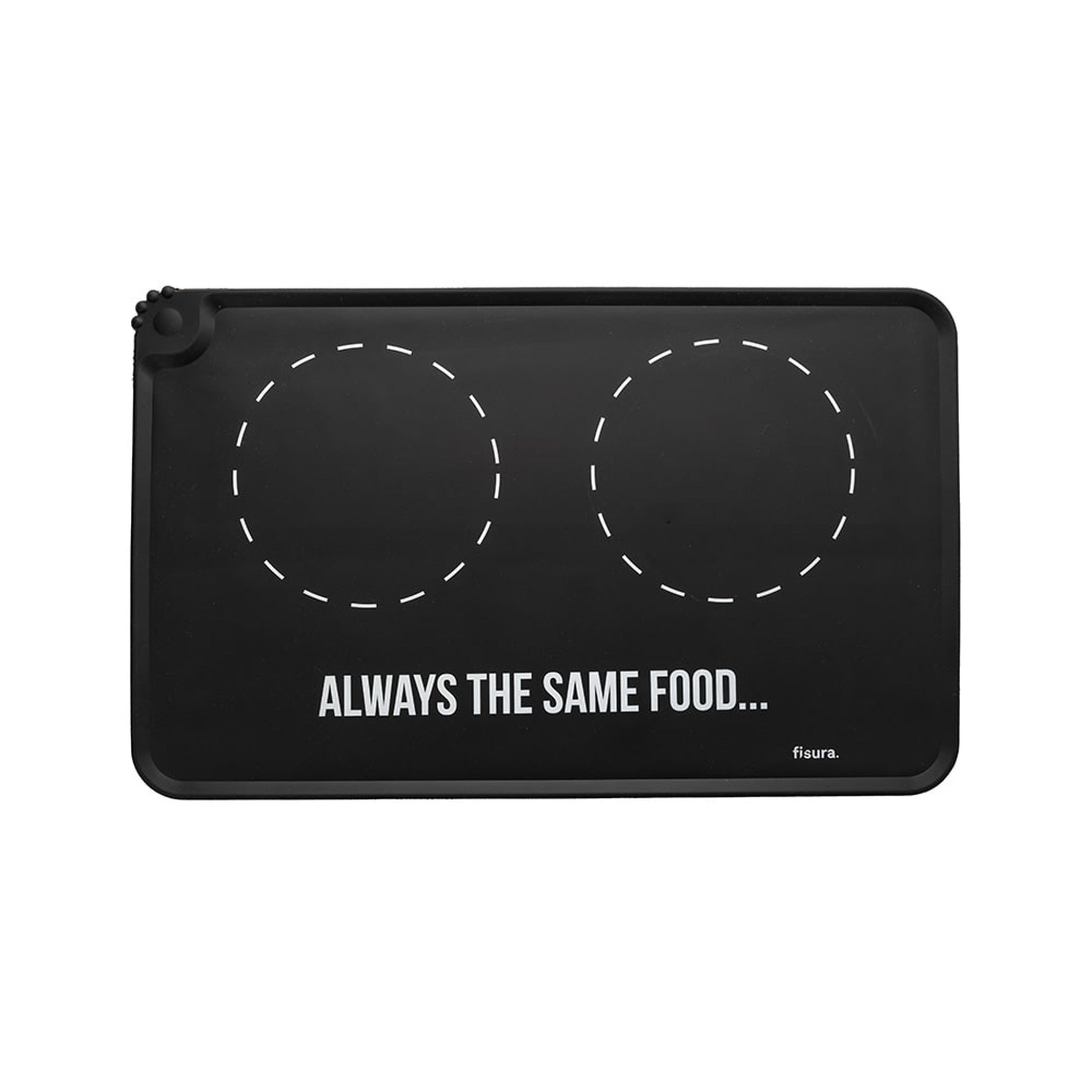 Feeding Mat "always the same food" – Silicone · 50 × 27 cm | Fisura