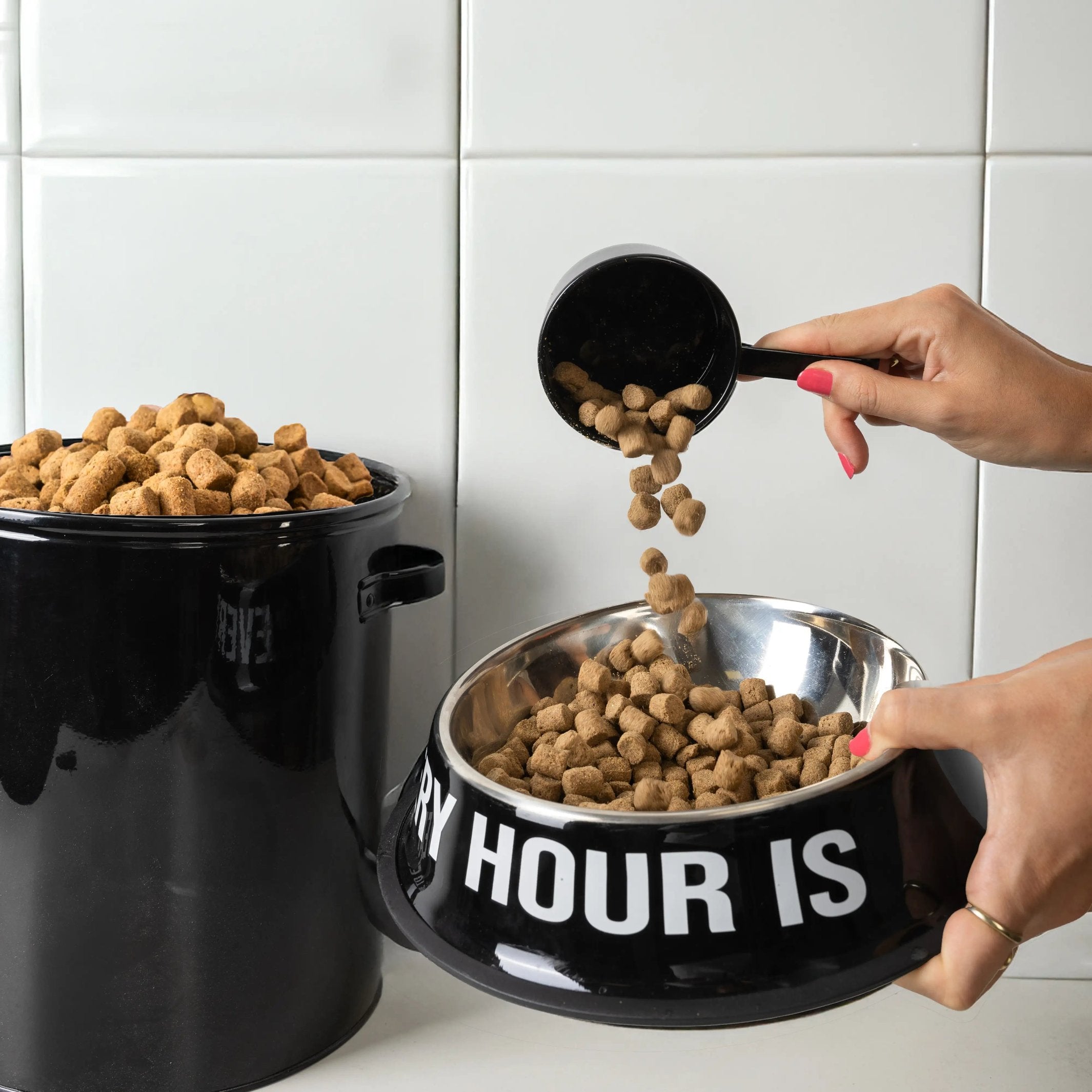 Dog Bowl Set "Happy Hour" – Stainless Steel · 500 + 1000 ml | Fisura
