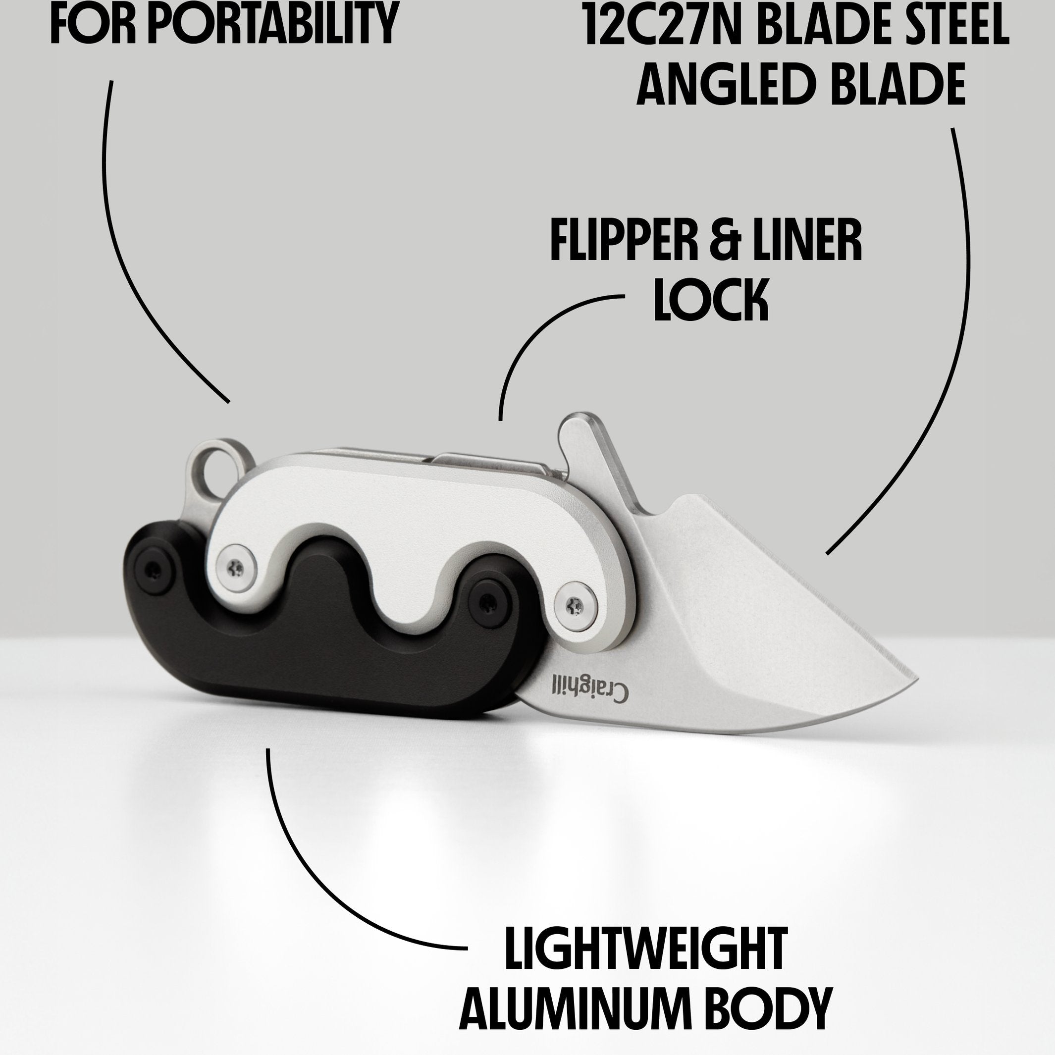 Taschenmesser Sidewinder Mini – Aluminium · 6 cm | Craighill