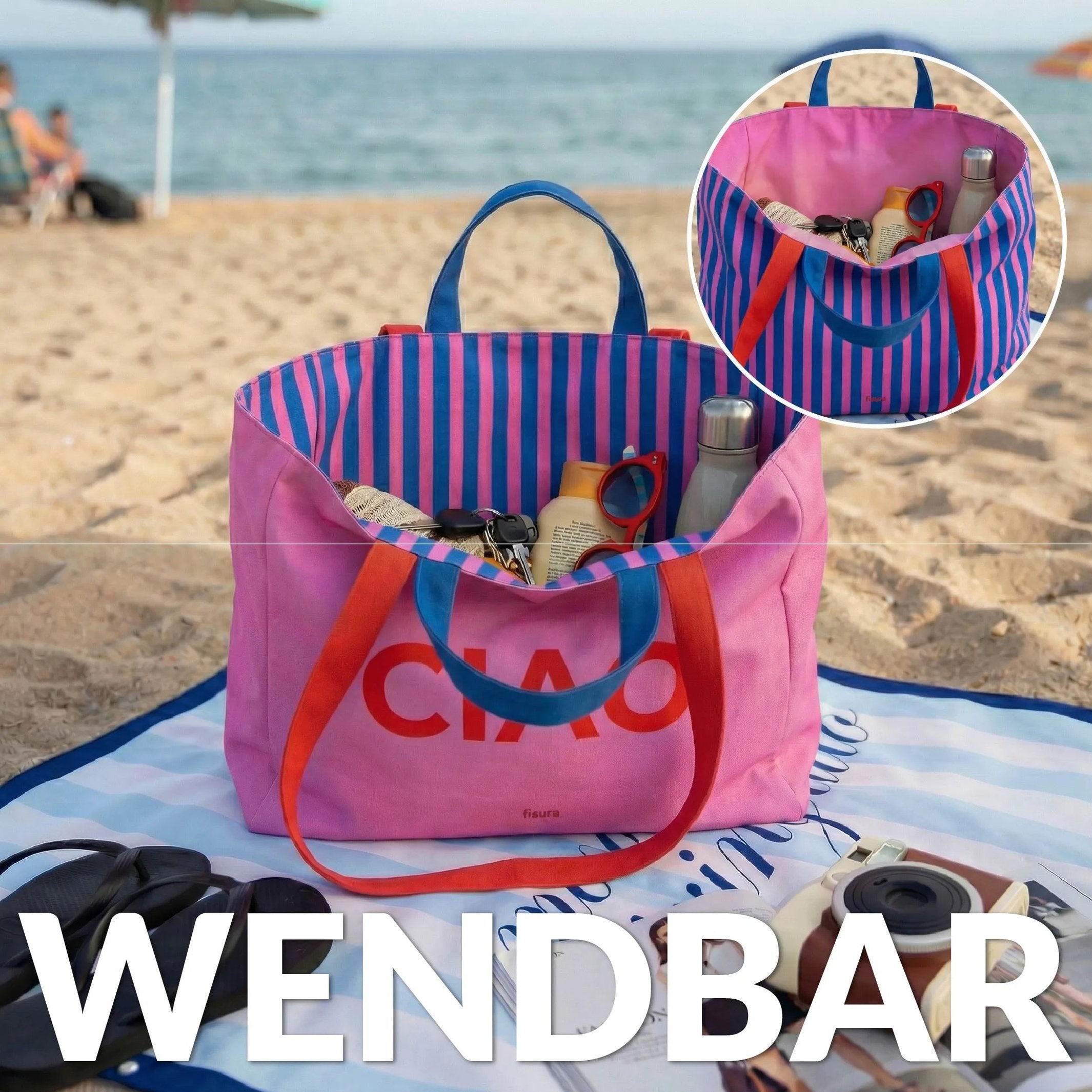 Strandtasche Ciao – wendbar · 36 × 31,5 cm | Fisura