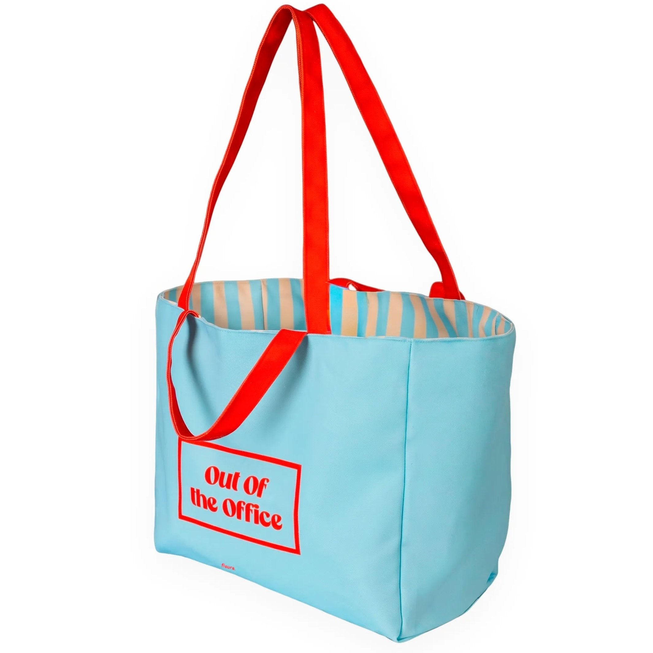 Strandtasche "Out of Office" – wendbar · 36 × 31,5 cm | Fisura