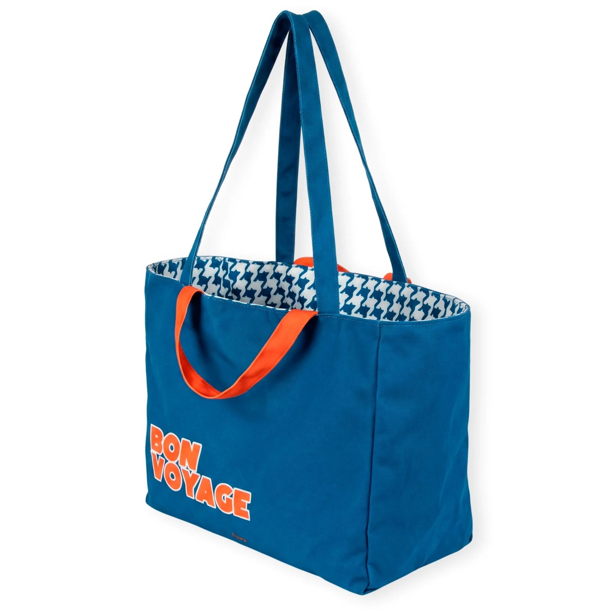 Strandtasche "Bon Voyage" – wendbar · 36 × 31,5 cm | Fisura
