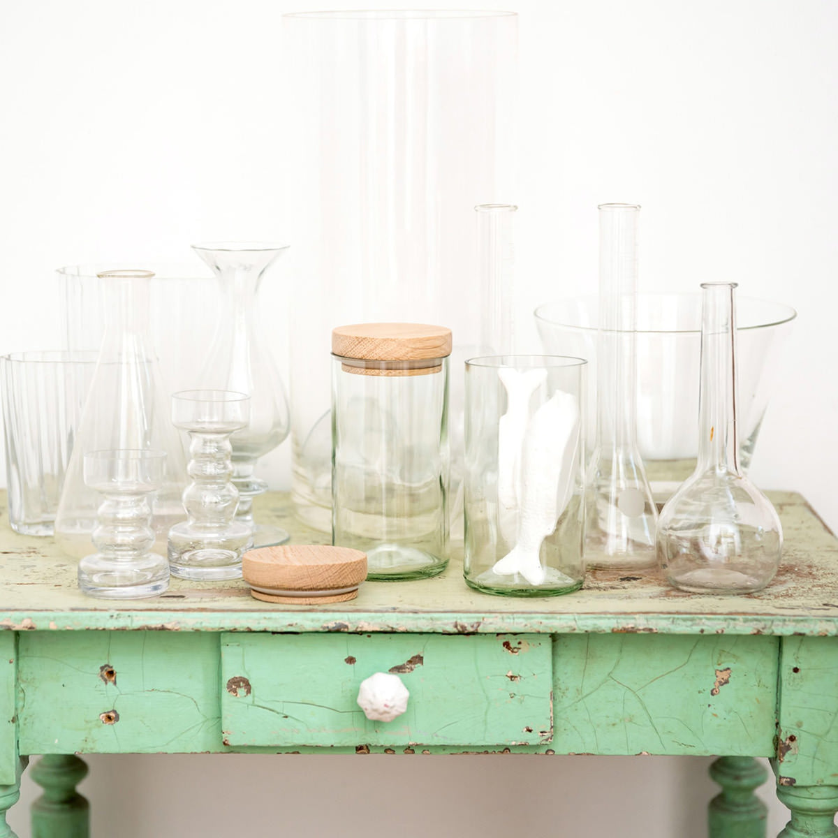 Storage Jar – Oak · 450 ml · 16.5 cm | side by side