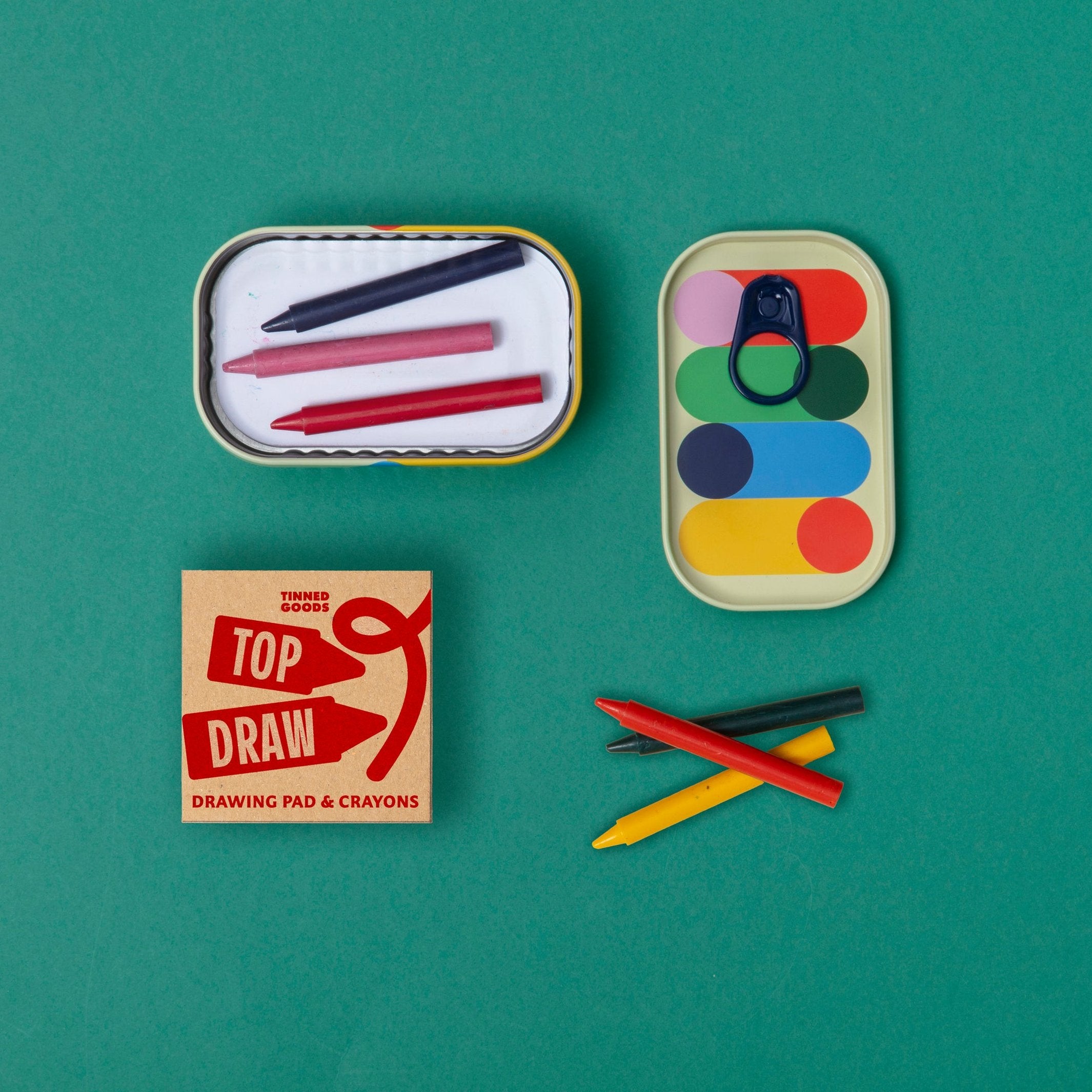 Drawing Set "Top Draw" – Wax Crayons in Tin | Block Design