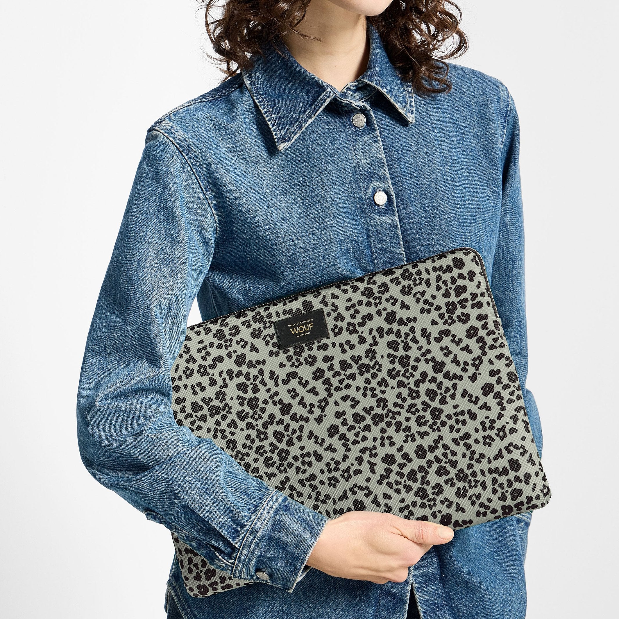 Laptop Sleeve "Steel Roar" – Recycled · Leopard Print · 13-14" | Wouf
