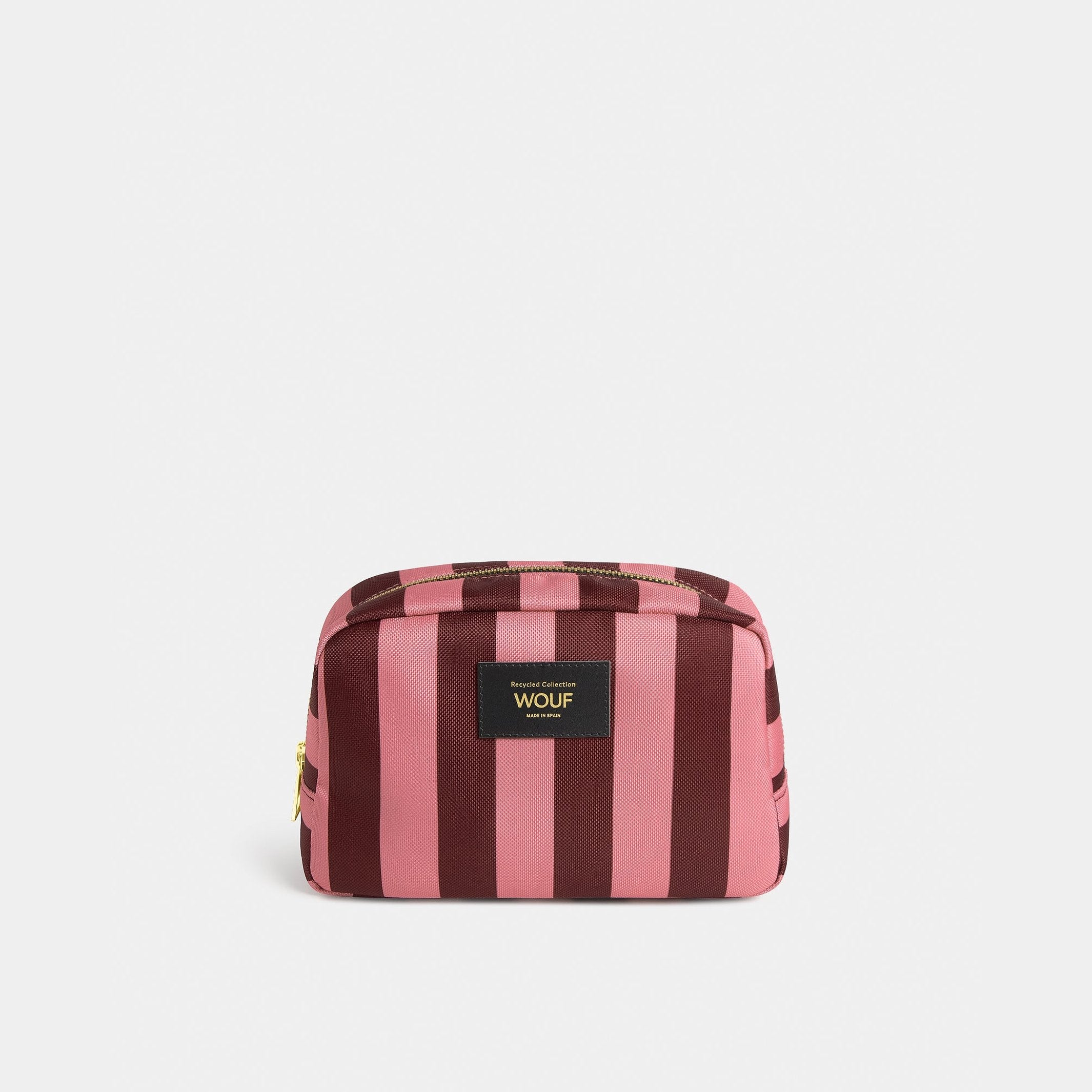 Toiletry Bag Sophie – Pink · Striped Print · Recycled · 20 cm | Wouf