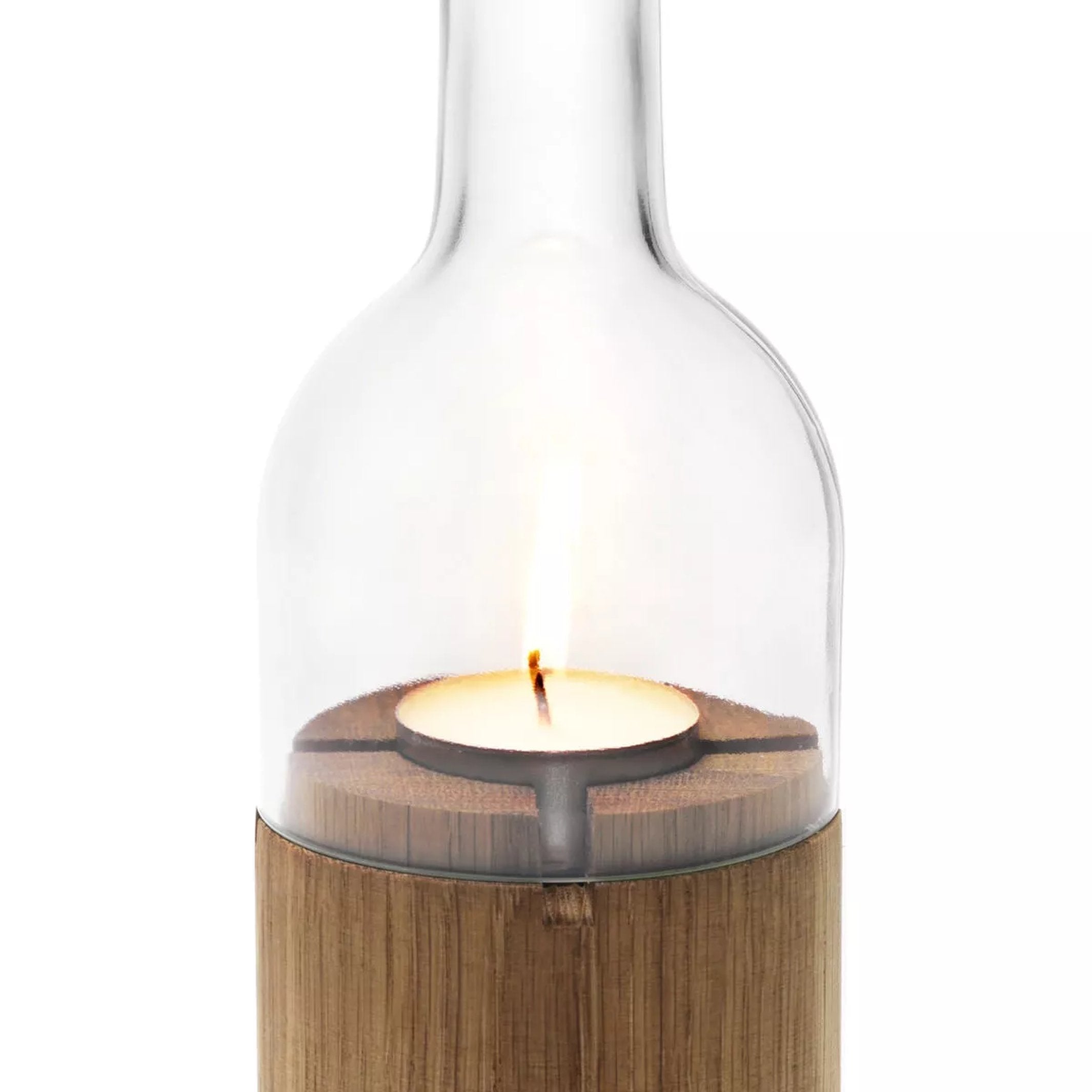 Windlicht WeinLicht – Eiche & Klarglas · 28 cm | side by side