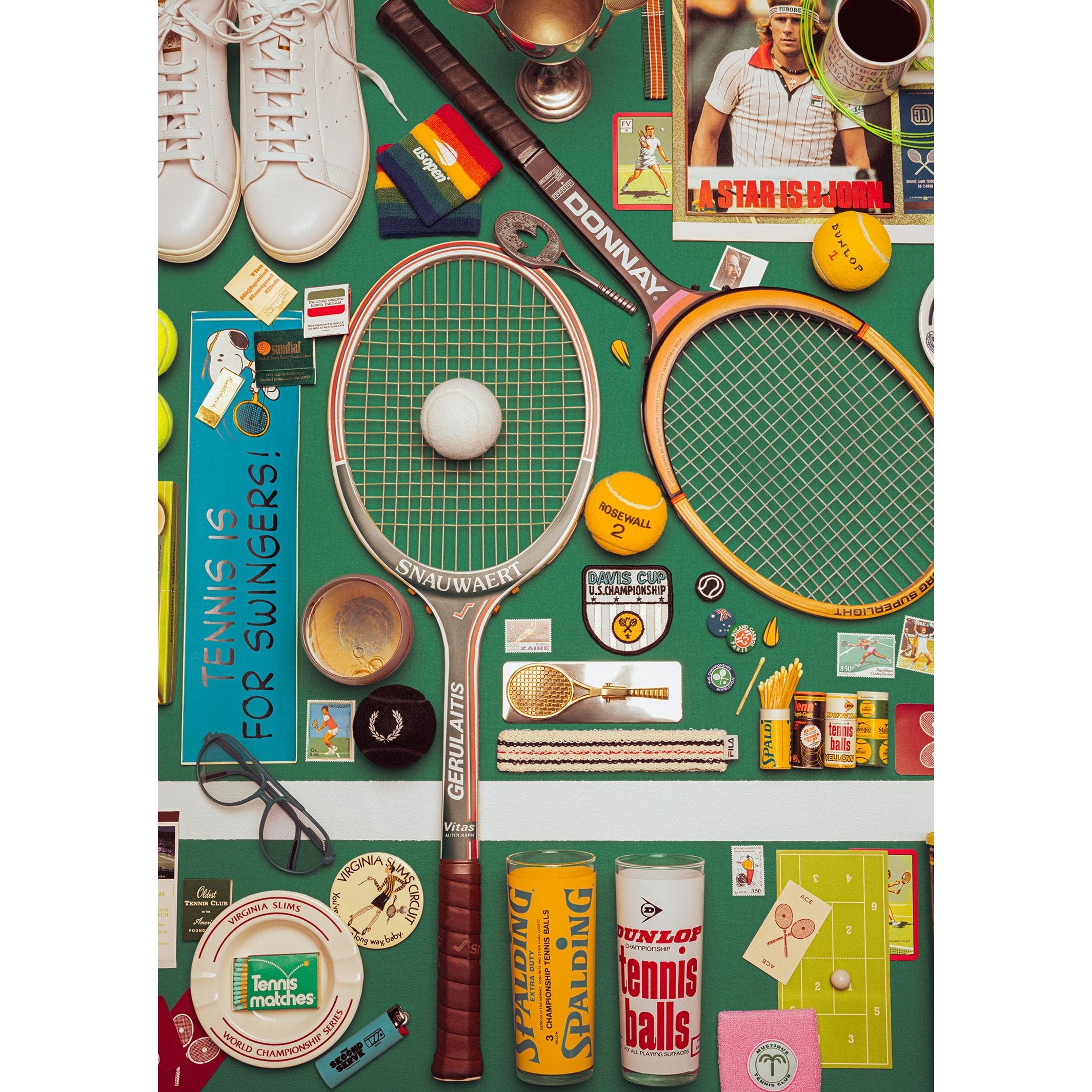 Tennis-Puzzle "Court Classics" – 1000 Teile · 49 × 68 cm | Piecework