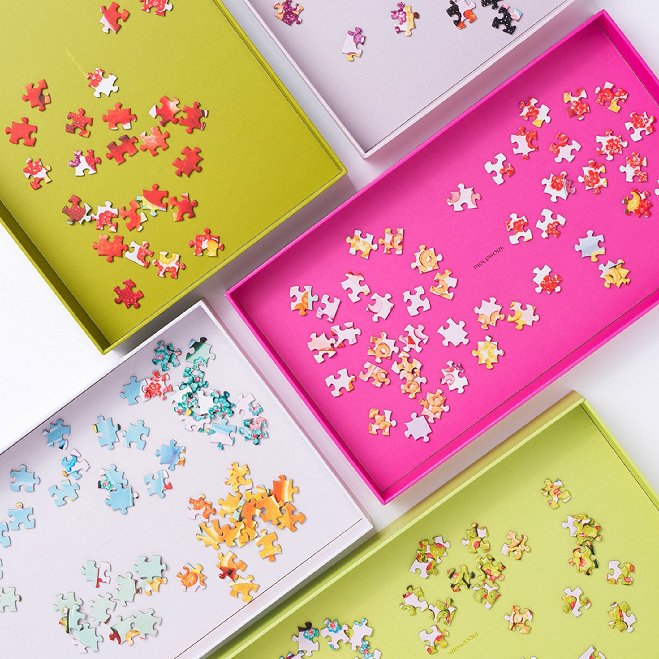 Puzzle-Sortierschalen 6er-Set – Recyclingkarton | Piecework