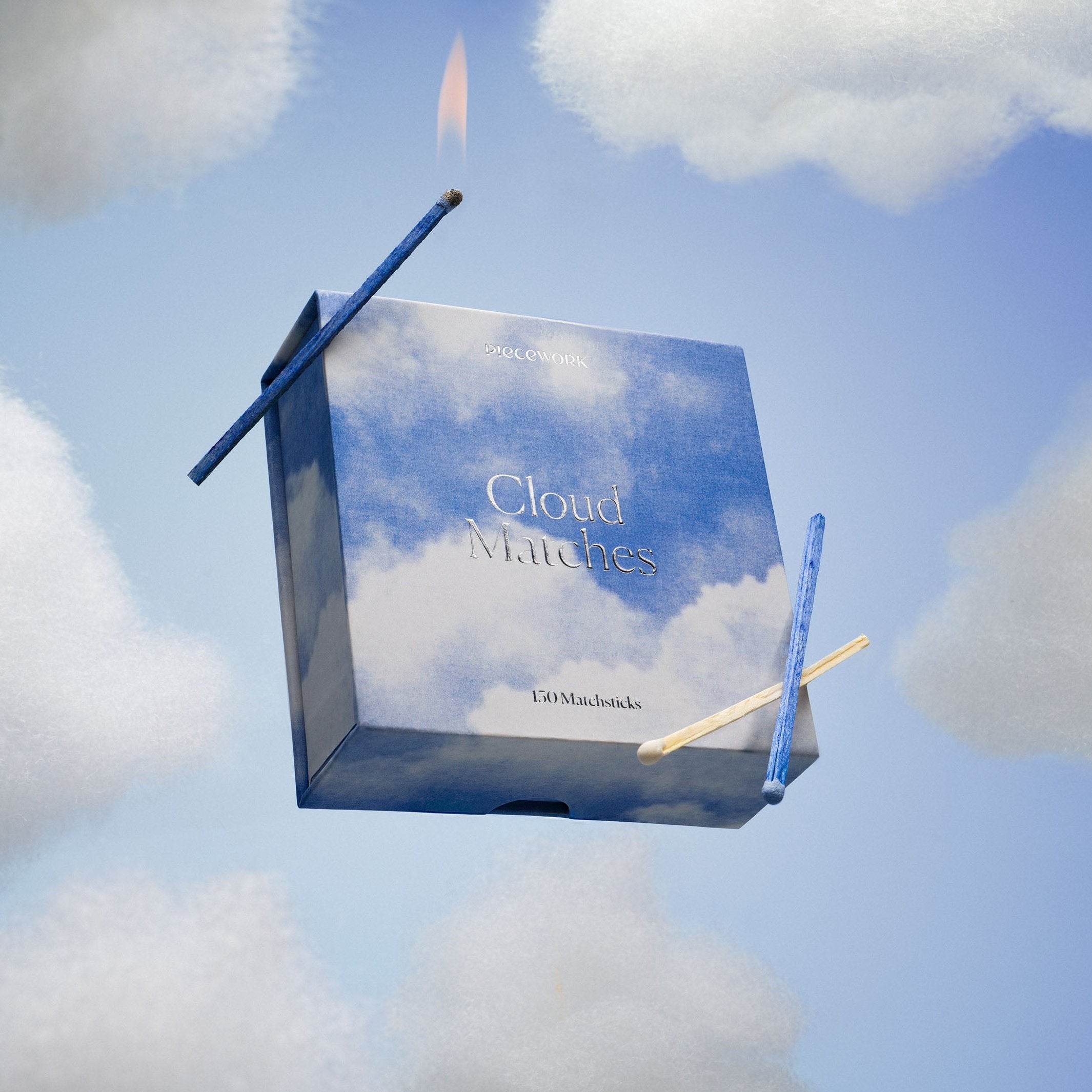 Decorative Matches Cloud – Natural Wood · Gift Box | Piecework