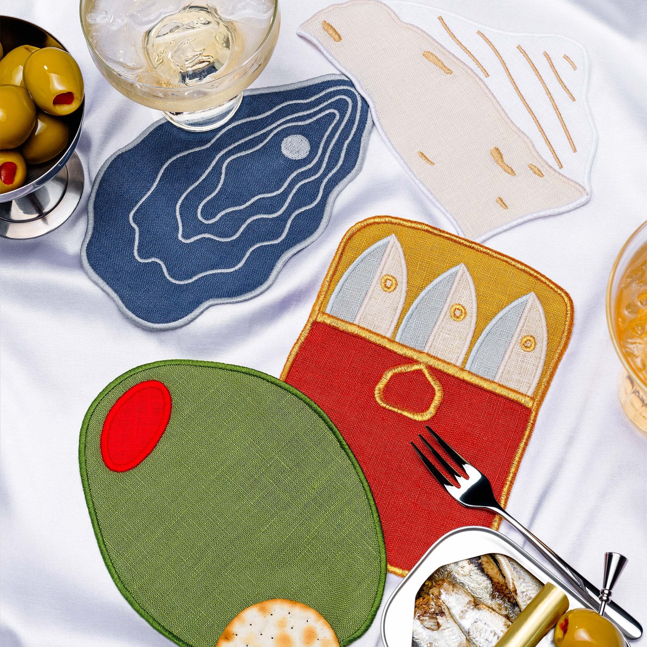 Cocktailservietten "Hors d'Oeuvres" – Leinen · 4er-Set | Piecework