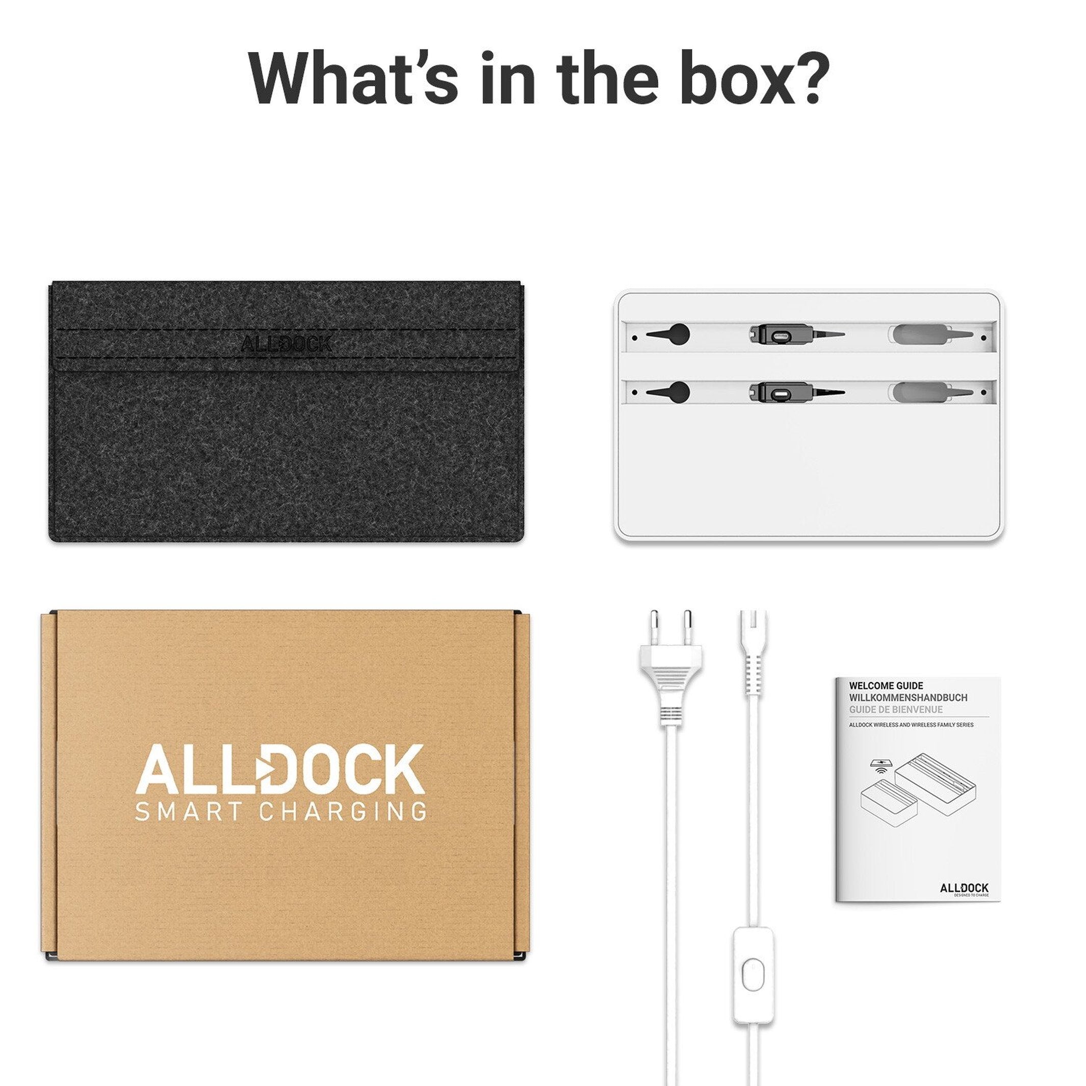 Qi-Ladestation "Alldock Pro" – Weiß · 4× USB-C · 90 W | Alldock