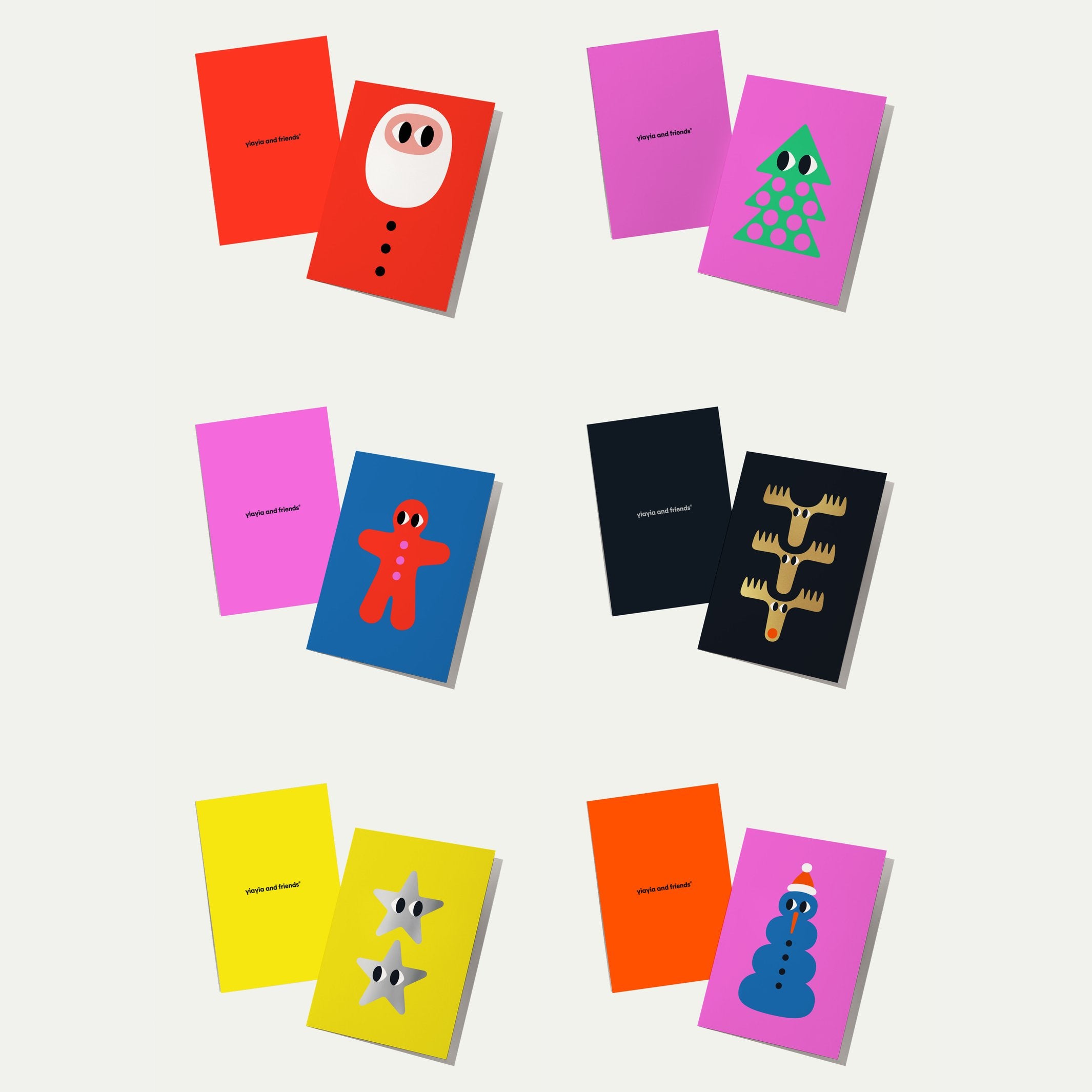 Christmas Card Set – 6 Designs · With Envelopes | Yiayia & Friends
