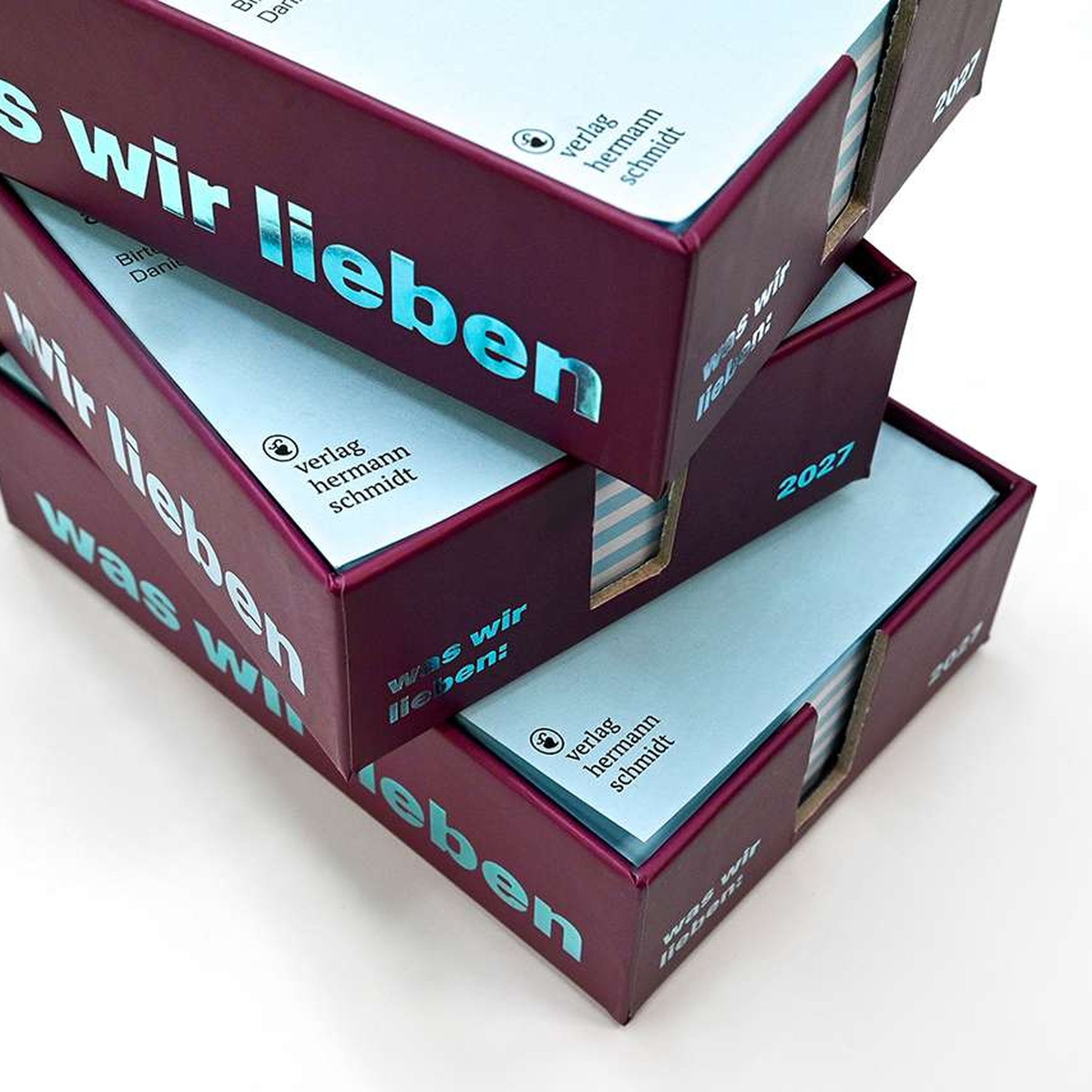 Notizkalender "Was Wir Lieben" 2027 – 368 Blatt | Hermann Schmidt