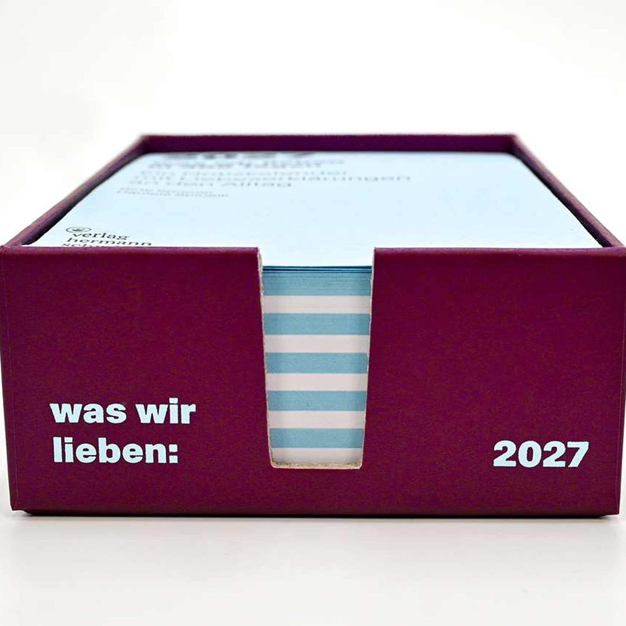 Notizkalender "Was Wir Lieben" 2027 – 368 Blatt | Hermann Schmidt