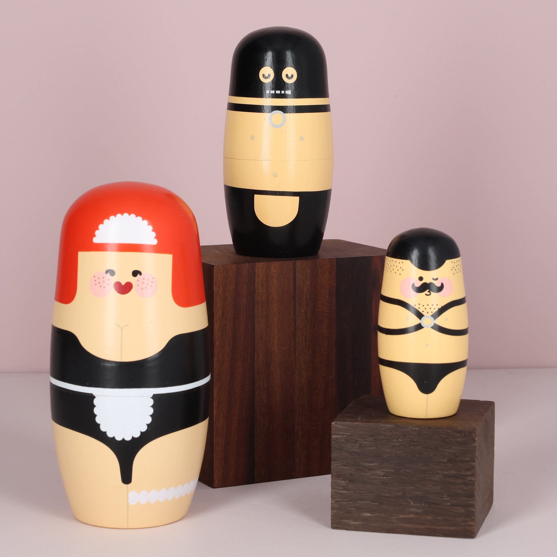 Nesting Dolls Expressions Sexy Time – Cherry Wood | Spring Copenhagen