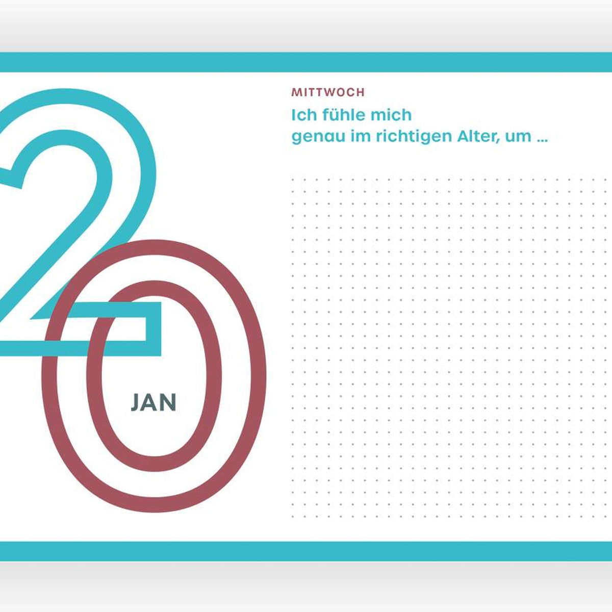 Journaling-Kalender "365 neue Seiten von dir" 2027 | Hermann Schmidt