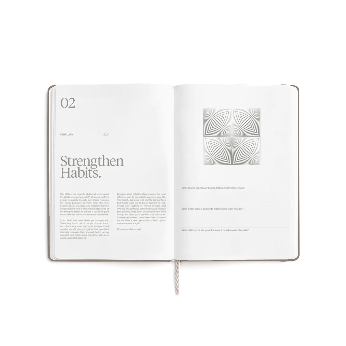 Tagesplaner 2027 2er-Set – Steinpapier · A5 Hardcover · Ebony | Karst