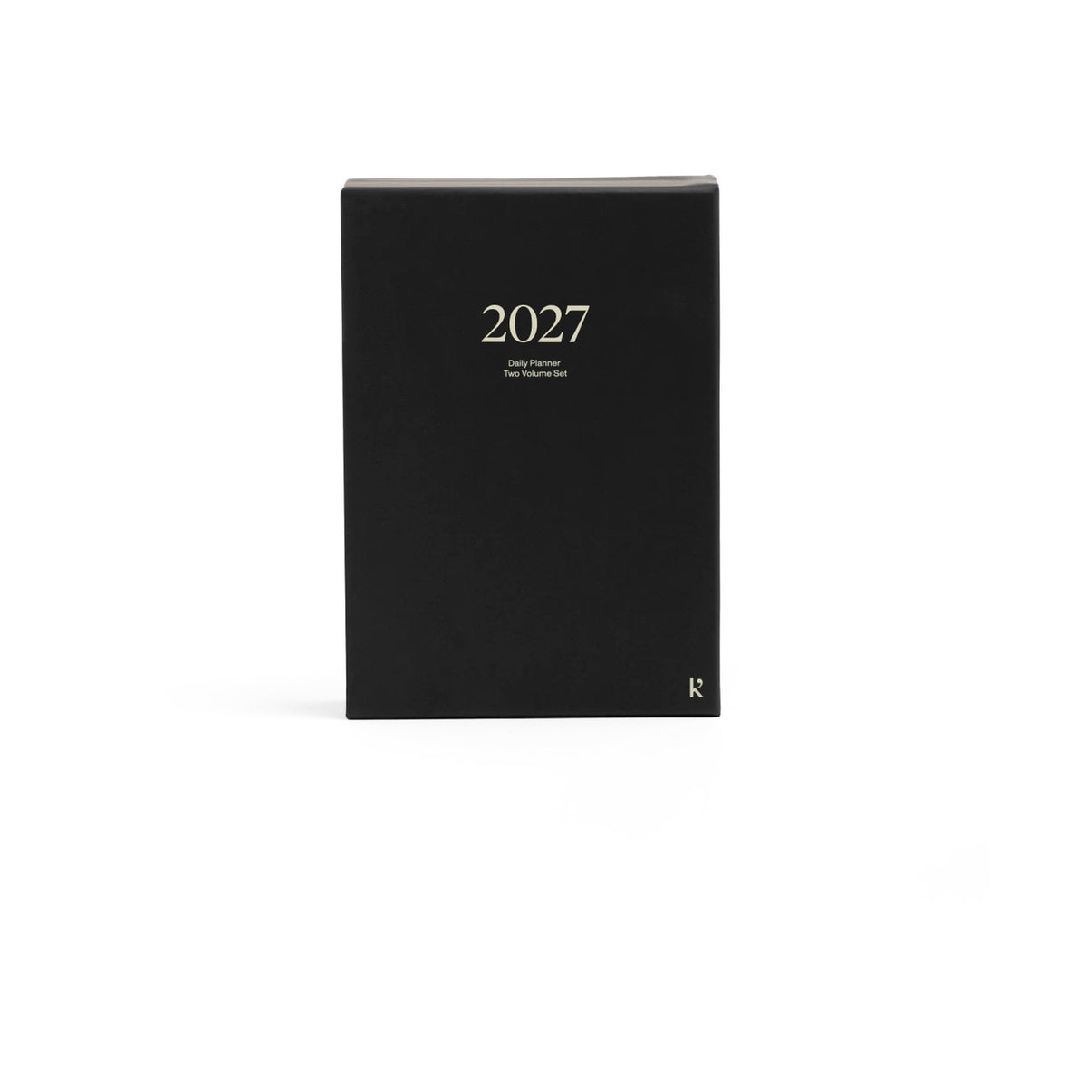 Tagesplaner 2027 2er-Set – Steinpapier · A5 Hardcover · Ebony | Karst