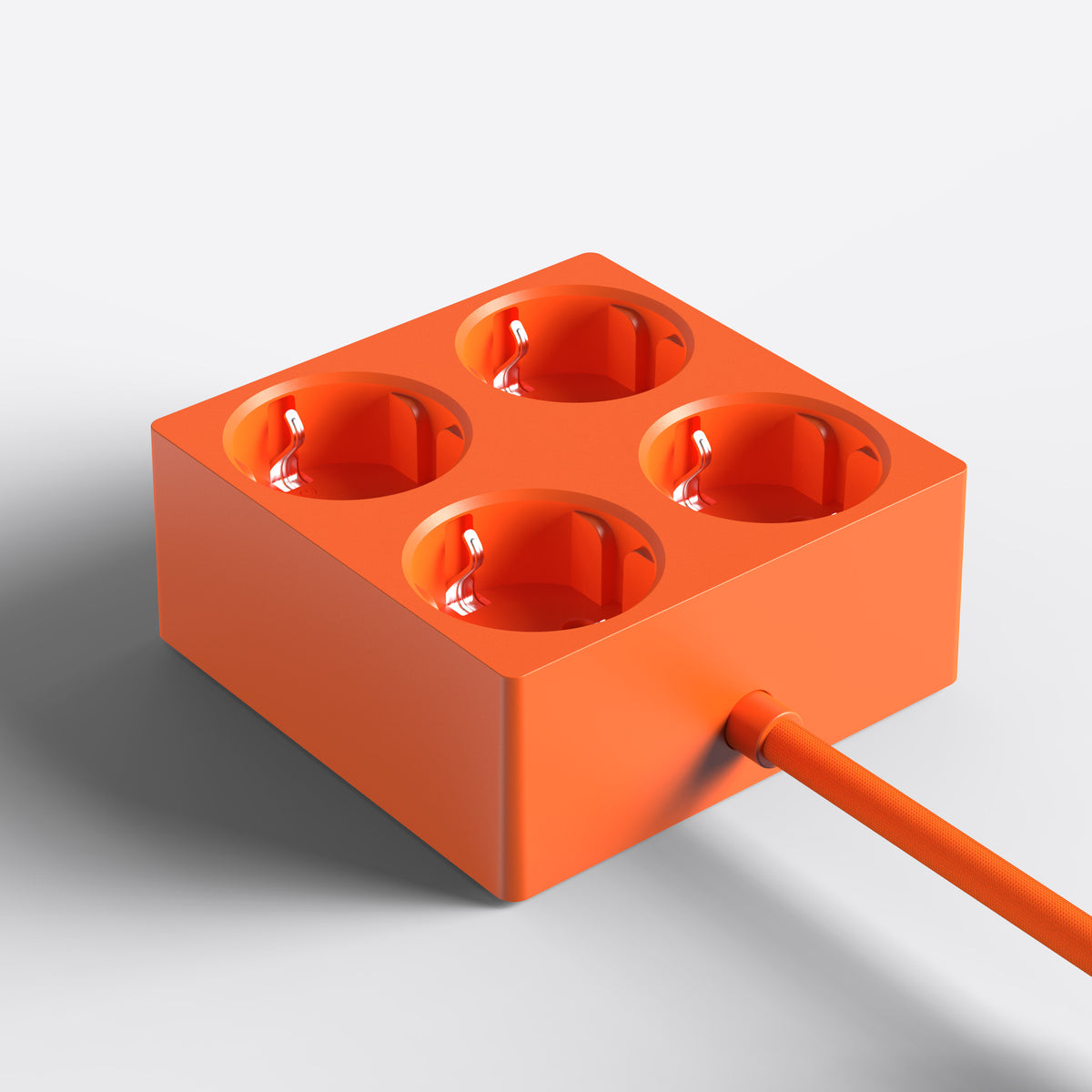 Stikdåse Squared S1 – 4-vejs magnetisk, flad | Cords