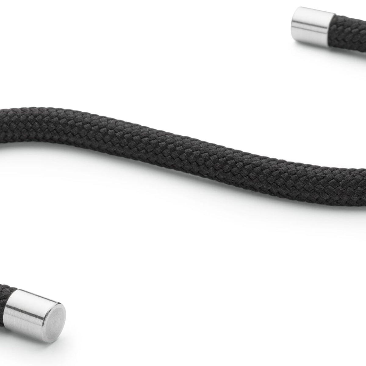 Kleiderhaken "Cord Hook" 4er-Set – Schwarz · 12 cm | Peppermint