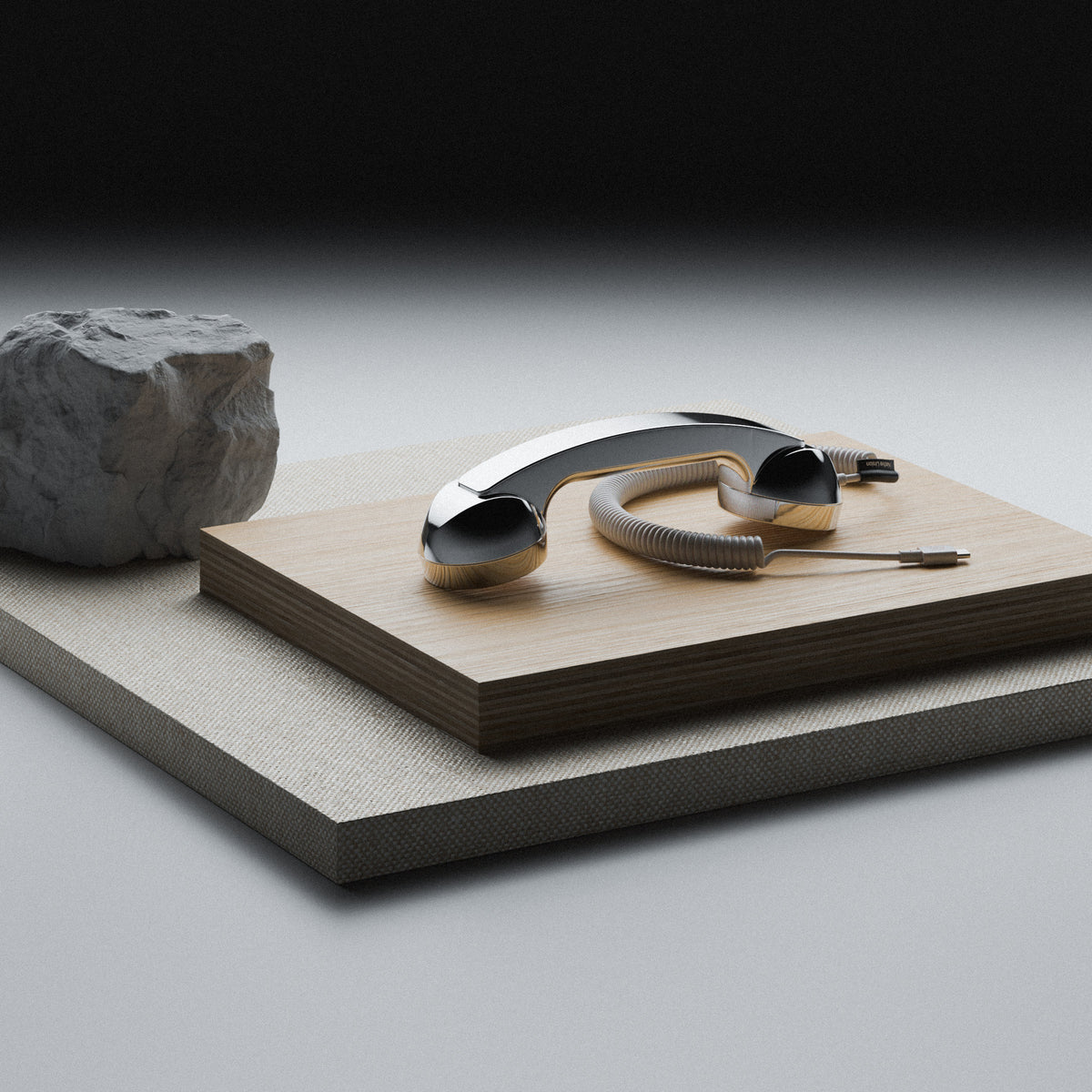 Retro-Telefonhörer "POP Phone" – Chrom · USB-C · Limited Edition | Native Union