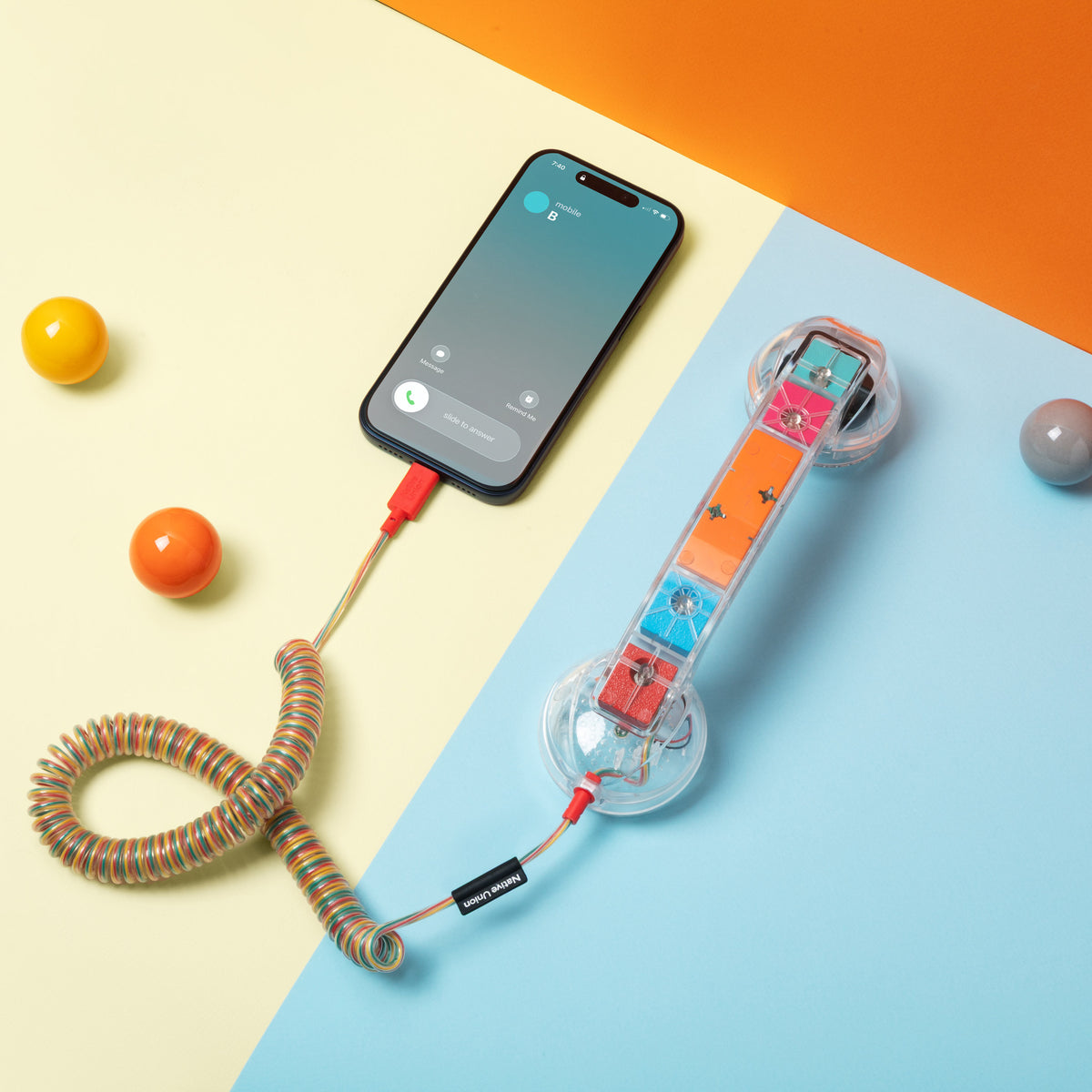 Retro-Telefonhörer "POP Phone" – Bubble Gum · USB-C · Limited Edition | Native Union