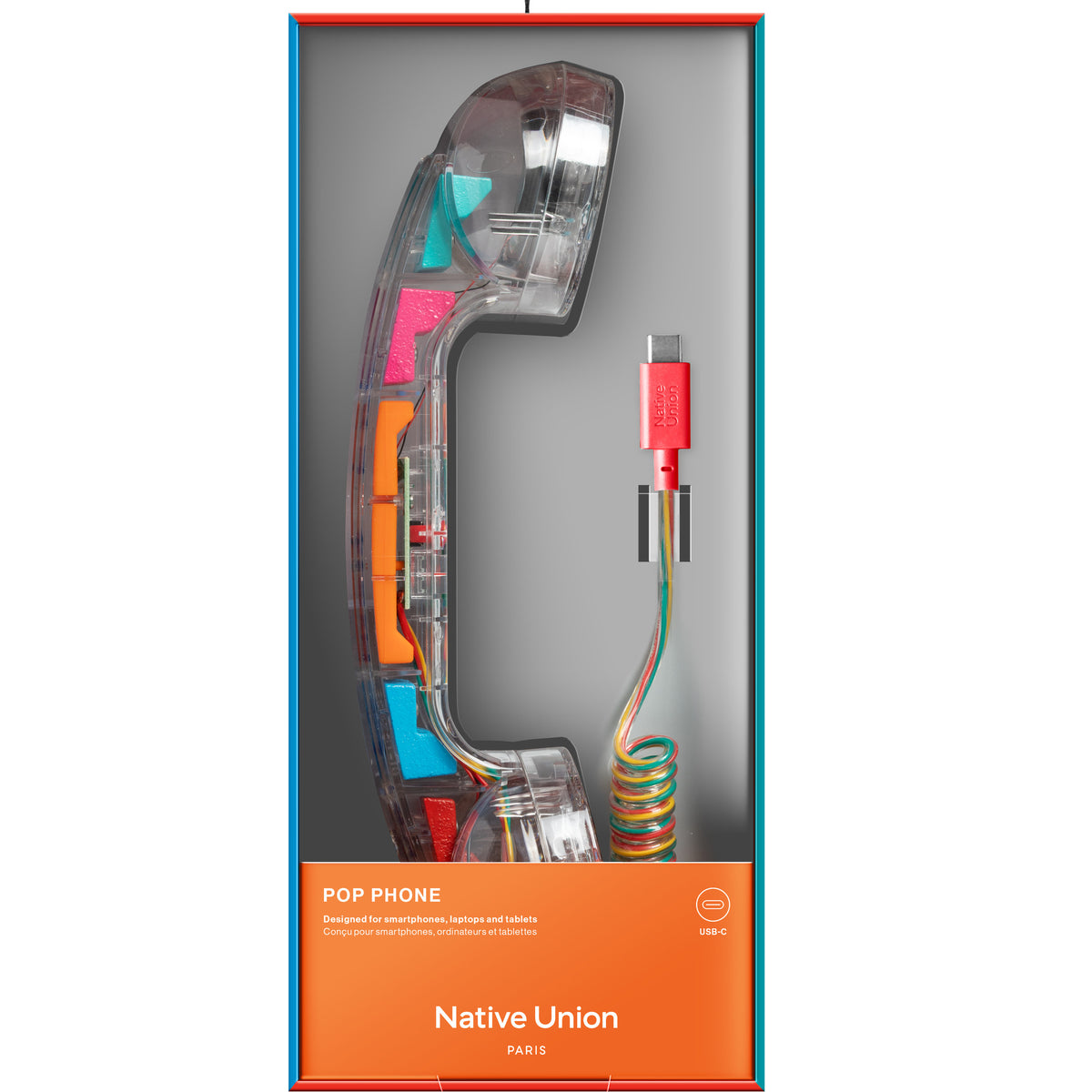 Retro-Telefonhörer "POP Phone" – Bubble Gum · USB-C · Limited Edition | Native Union