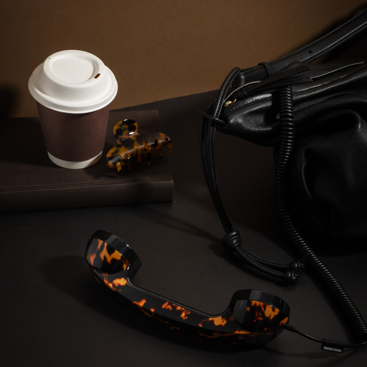 Retro Handset "POP Phone" – Tortoise · USB-C · Limited Edition | Native Union