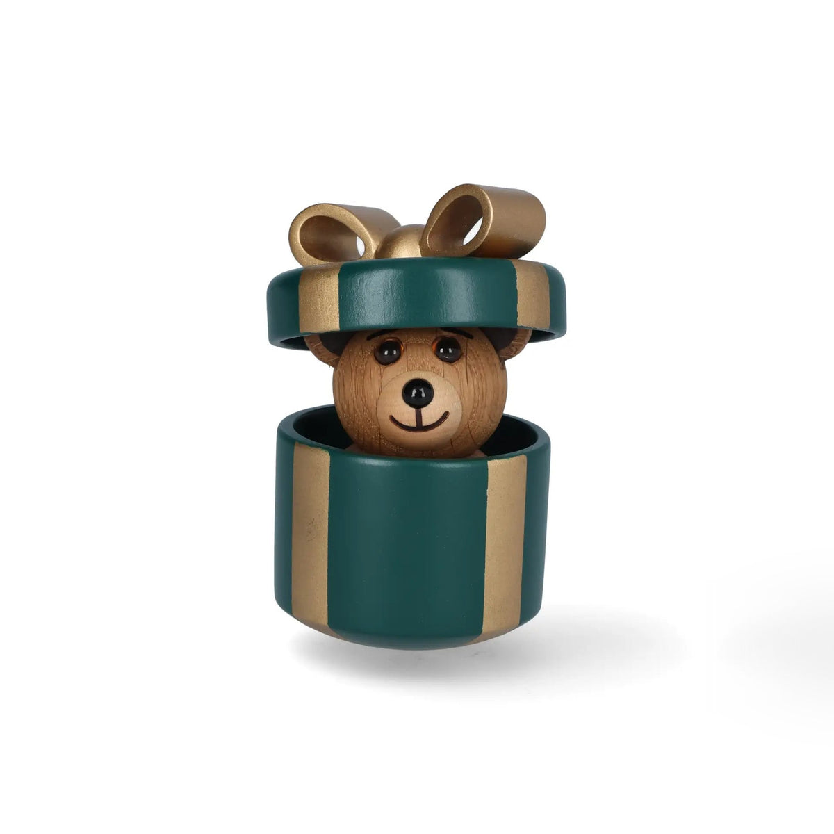 Osito de madera "Gifting Teddy" – Haya · Verde-oro | Spring Copenhagen