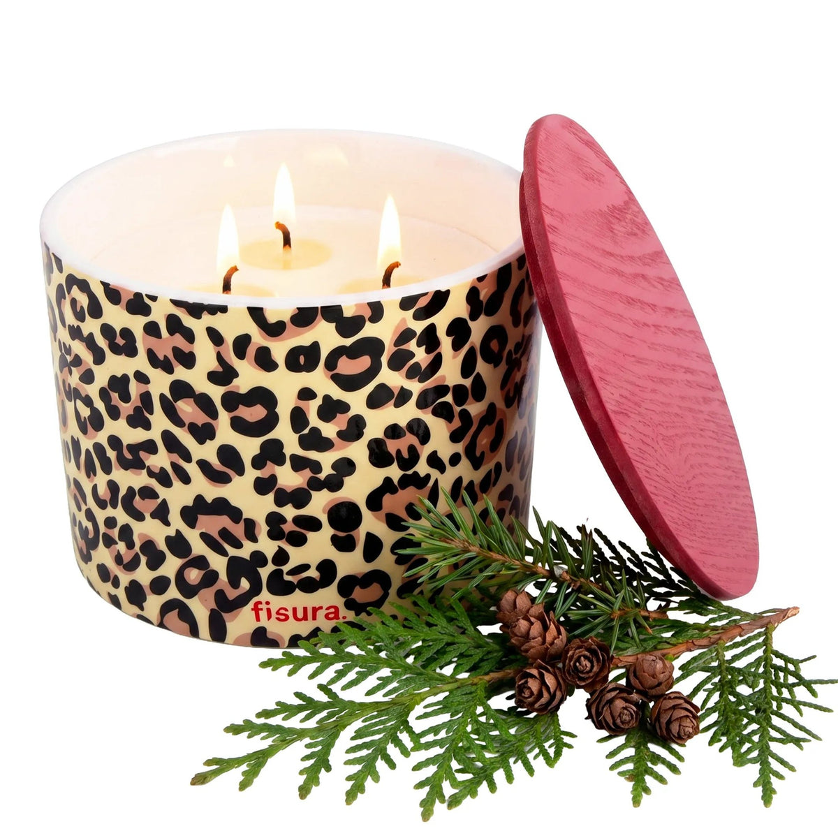Duftkerze Leopard – Keramik · Zeder & Balsam | Fisura