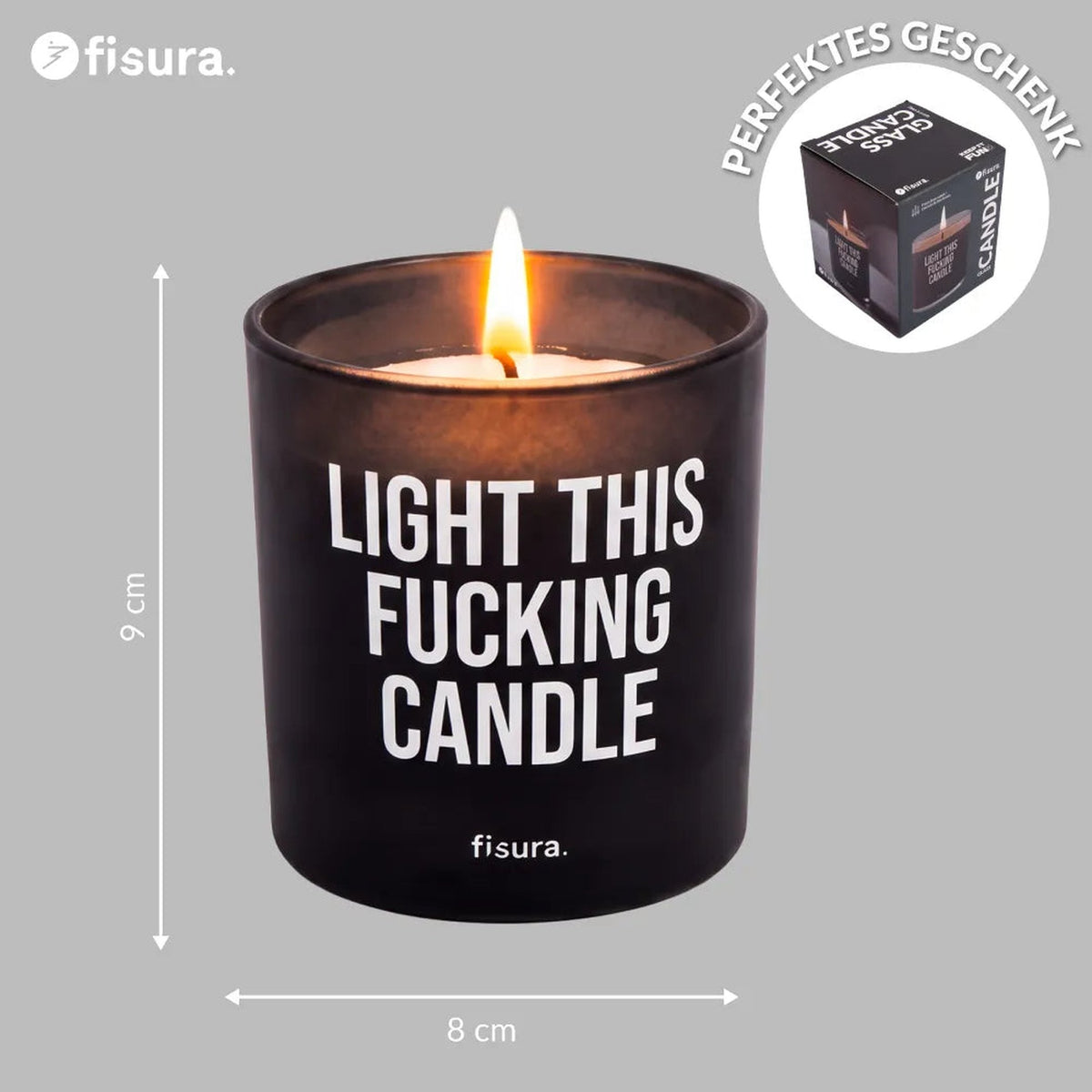 Duftkerze "Light This Fucking Candle" – Sojawachs · Leinen | Fisura