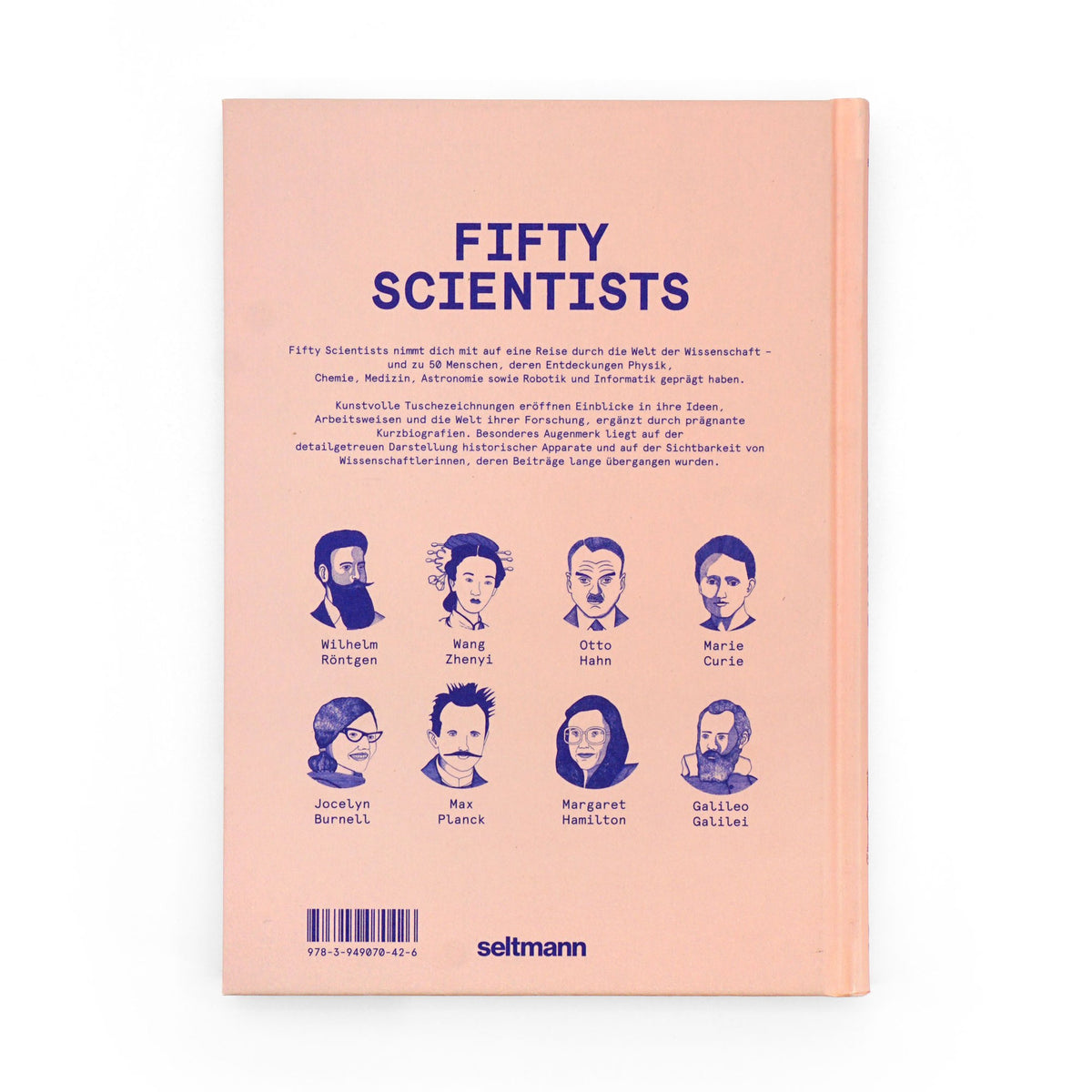 Livre de sciences « Fifty Scientists » – illustré | Seltmann