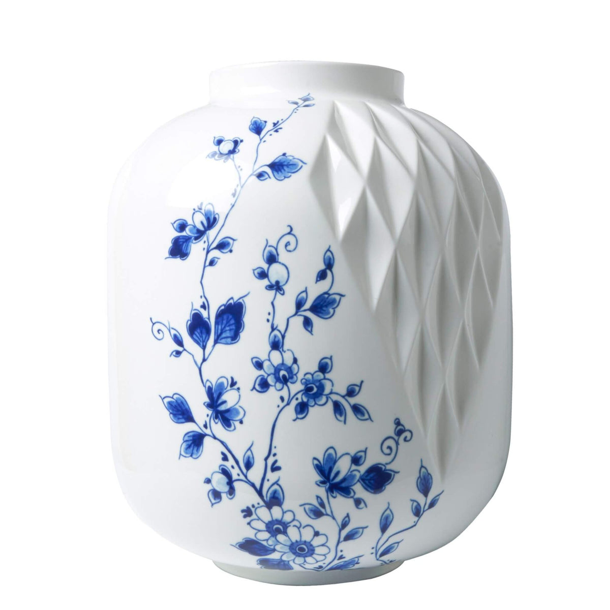 Jarrón azul Delft Blauw Vouw – Porcelana · 25 cm | Heinen Delfts Blauw