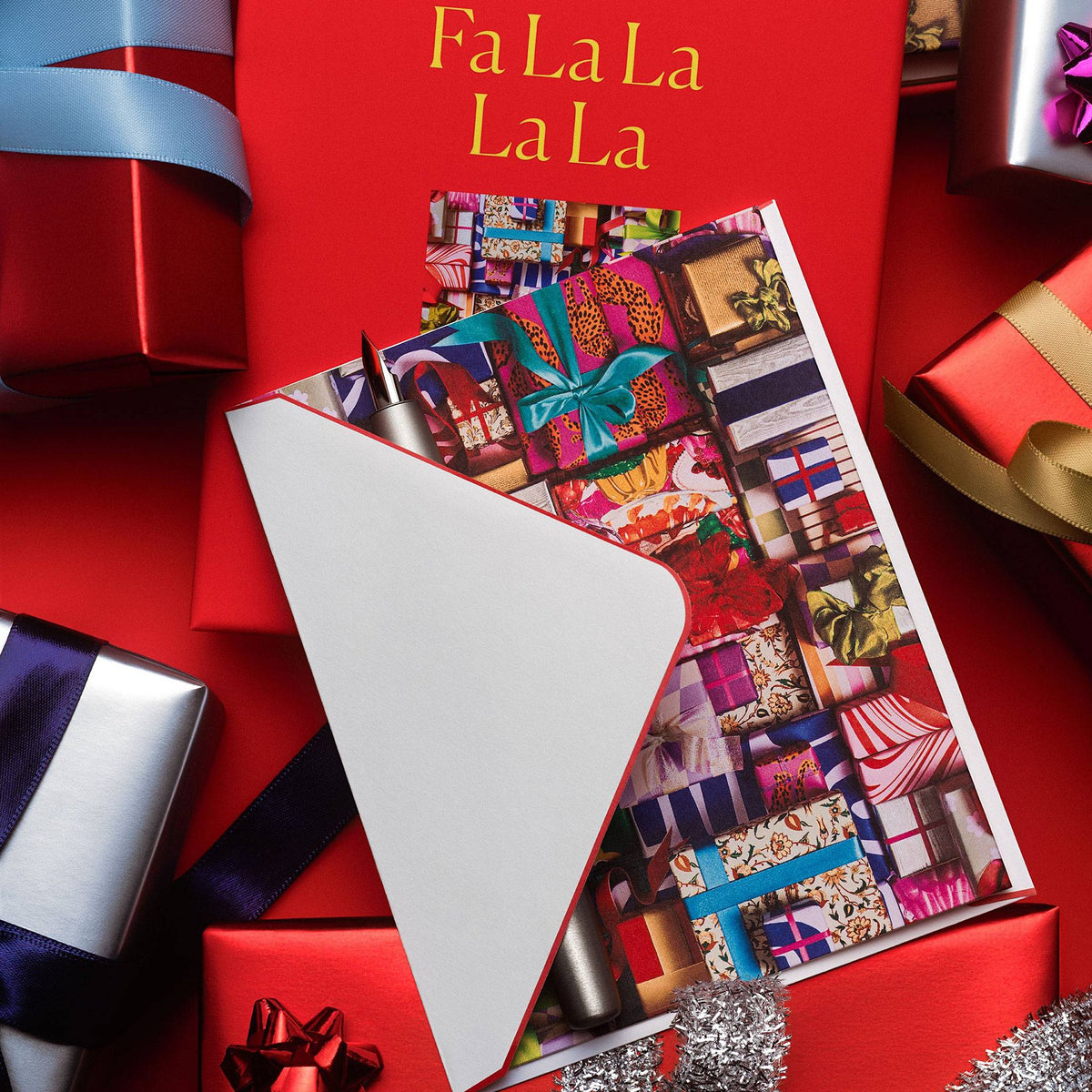 Weihnachtskarten-Set "Fa La La La La" – 8 Karten | Piecework
