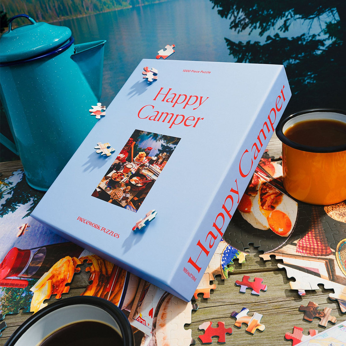 Camping-Puzzle "Happy Camper" – 1000 Teile · 49 × 68 cm | Piecework