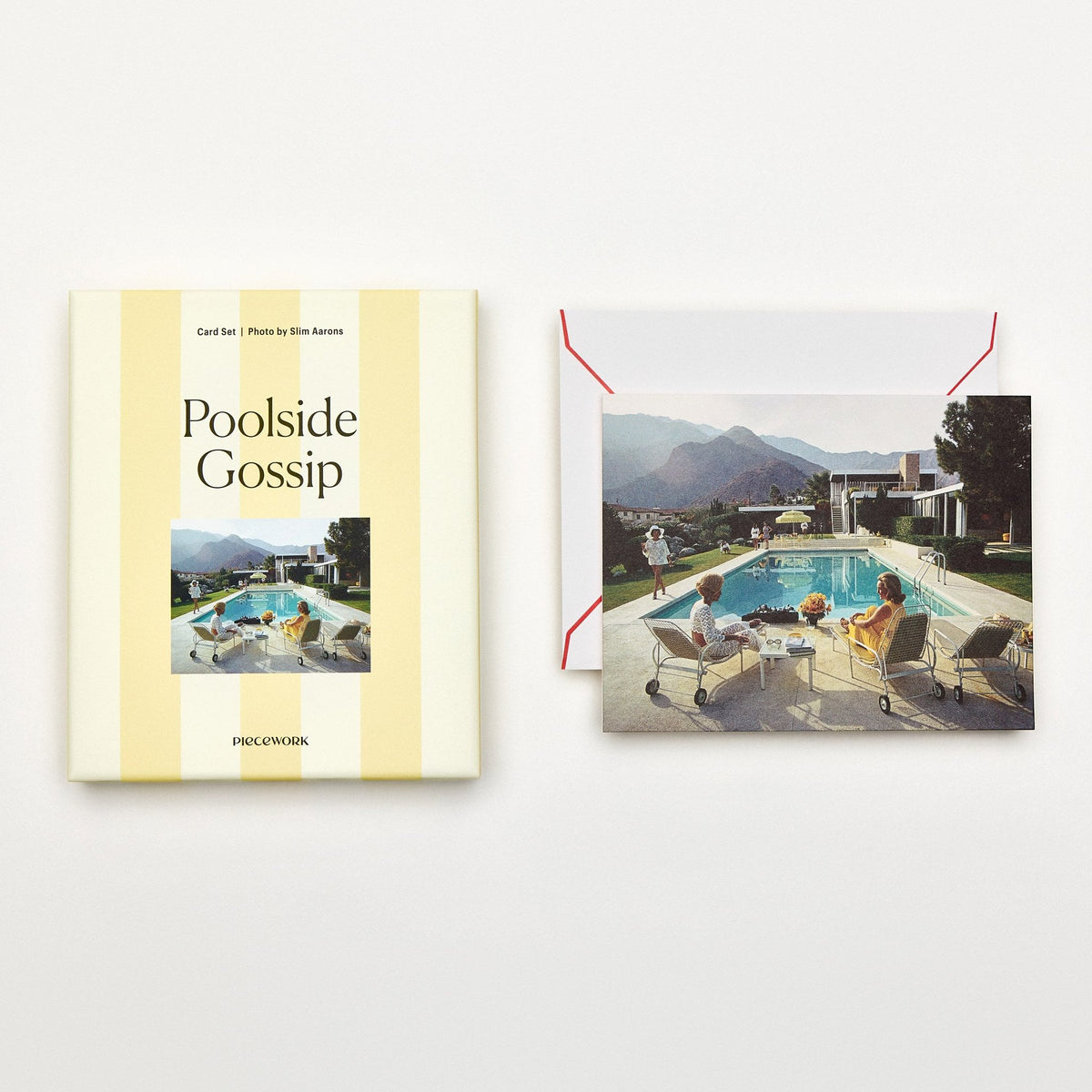 Grußkarten-Set "Poolside Gossip" – 8 Karten mit Umschlag | Piecework