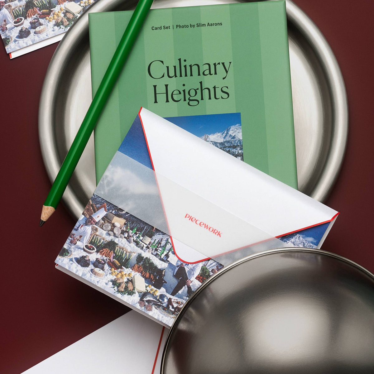 Grußkarten-Set "Culinary Heights" – 8 Karten mit Umschlag | Piecework