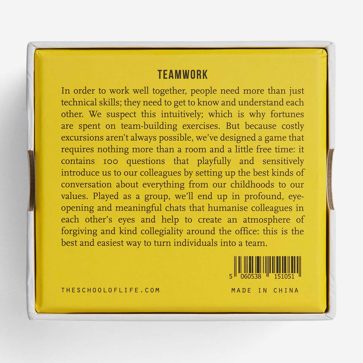 TEAM WORK | JEU DE CARTES pour un meilleur ESPRIT D'ÉQUIPE | Édition anglaise | The School of Life