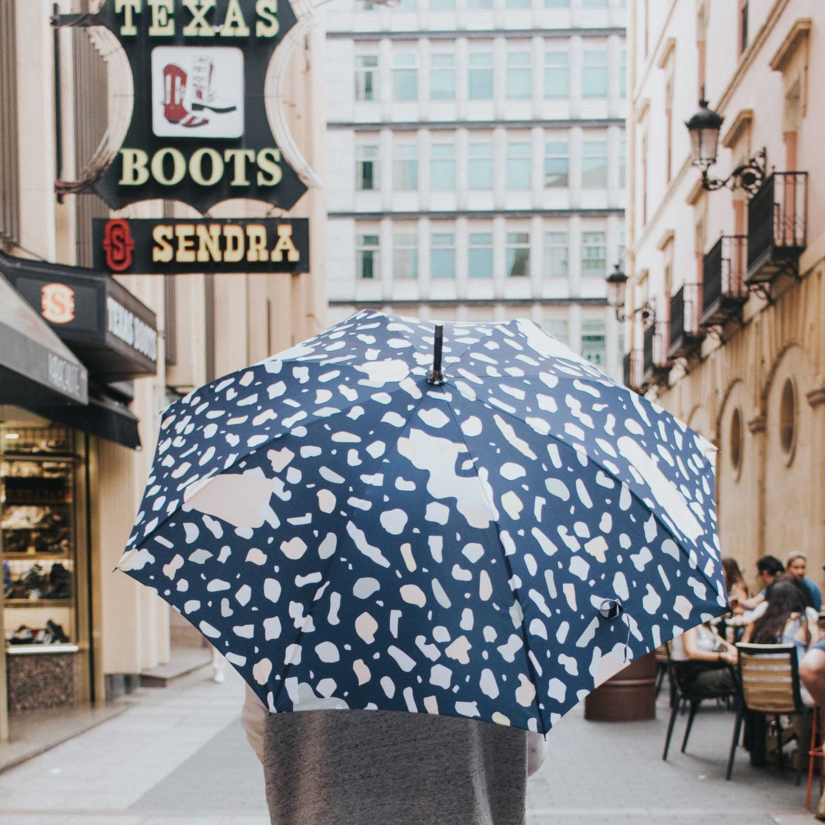 Regenschirm Terrazzo – Pastell · Grafik-Muster · Ø 106 cm | Fisura