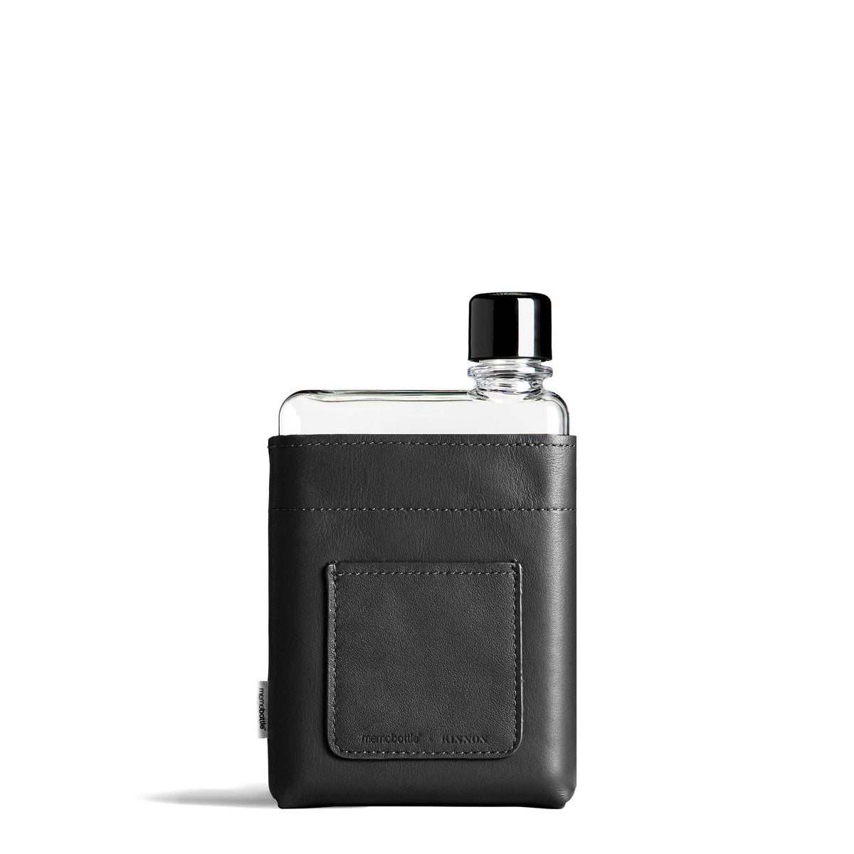 A6 Leder SCHUTZHÜLLE | für A6 memobottle WASSERFLASCHE Leder Schwarz