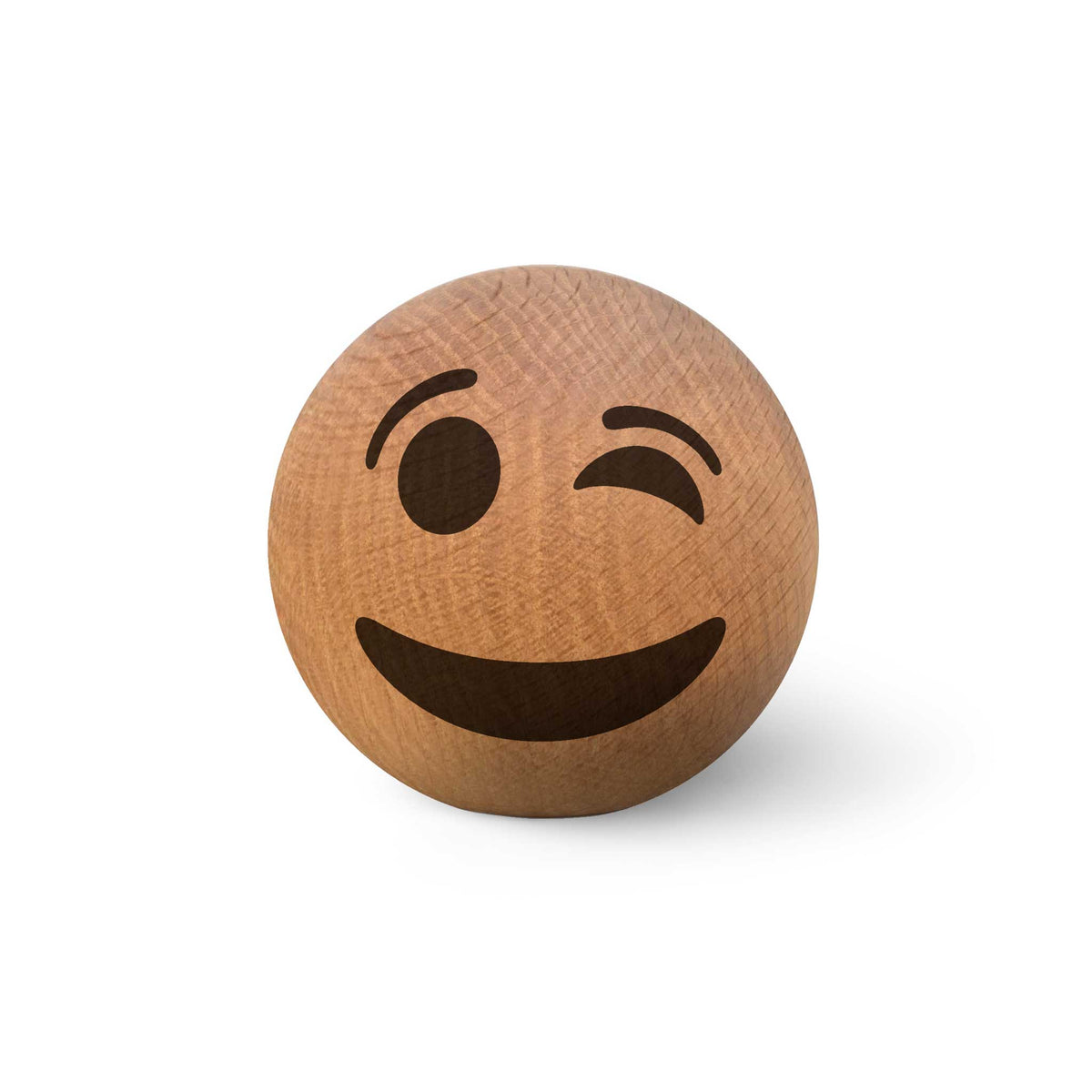 Wooden Emoticon Winking – Oak · Ø 7 cm | Spring Copenhagen