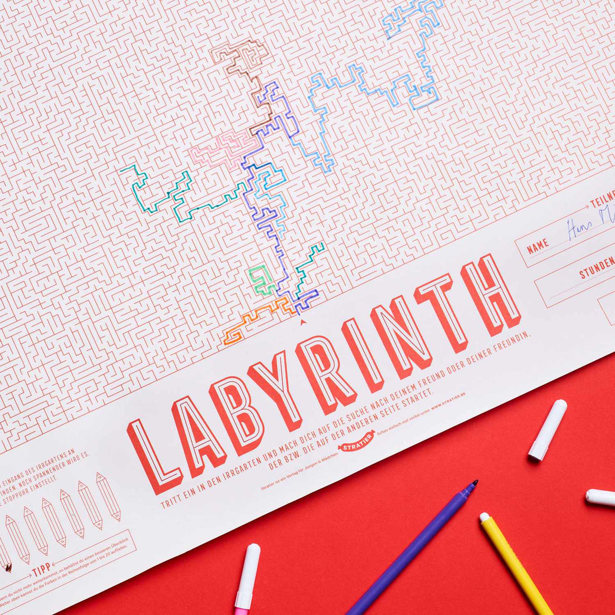 LABYRINTH | XL Spil & Gåde POSTER | 65x100cm | Stratier