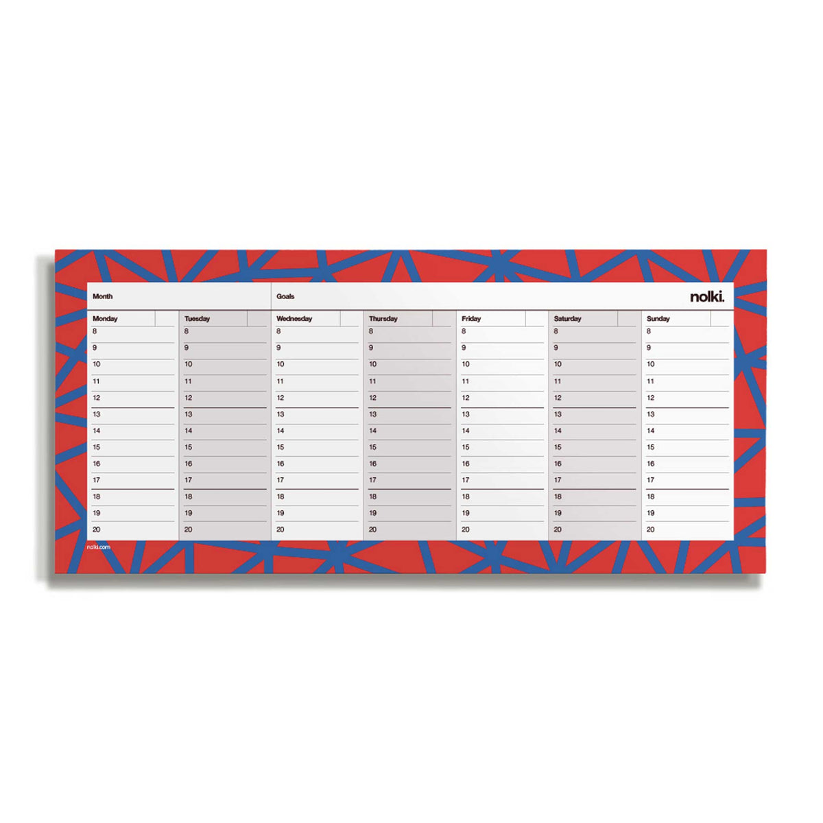 WEEK DESKPLANNER Plexus | WOCHEN SCHREIBTISCH PLANER | 50 Seiten | nolki