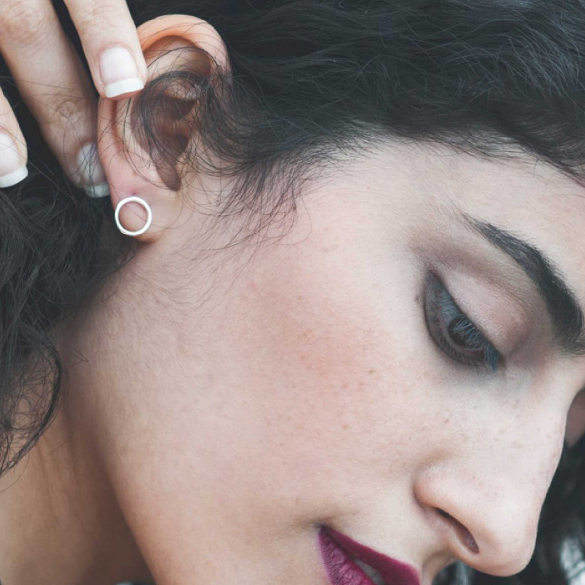 SPIRALE | CLOUS D'OREILLES en argent sterling 925 mat | D=10mm | Jonathan Radetz