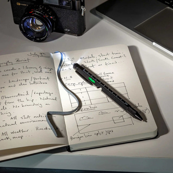 9 in 1 Tool Pen - black Multifunctional Ballpoint Pen | Block Design