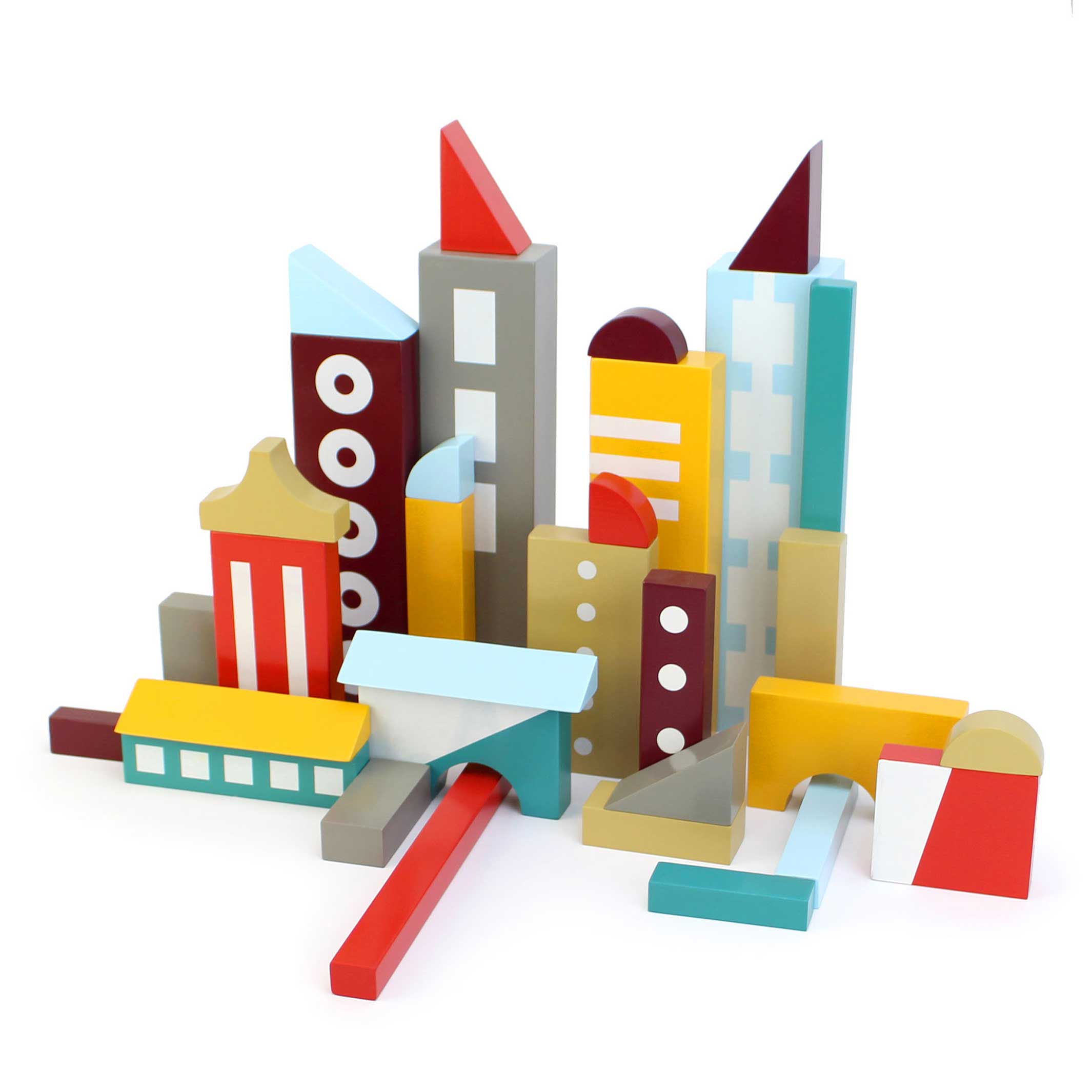 ARCHIBLOCKS | ARCHITECTURE BUILDING BLOCKS SET | 32 colored pieces | Floris Hovers | Ikonic