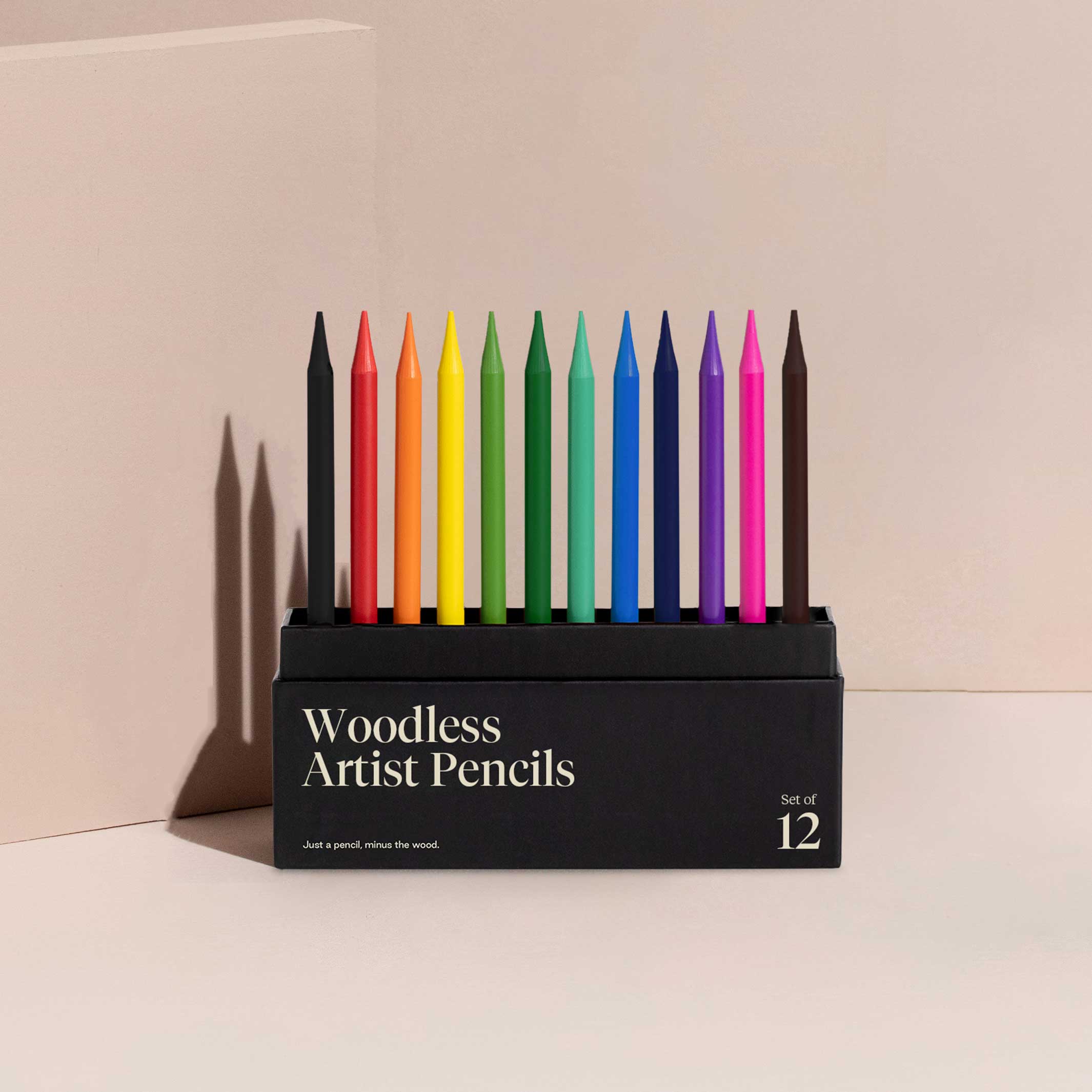 WOODLESS ARTIST PENCILS | Set of 12 solid graphite PENCILS | Karst Stone Paper